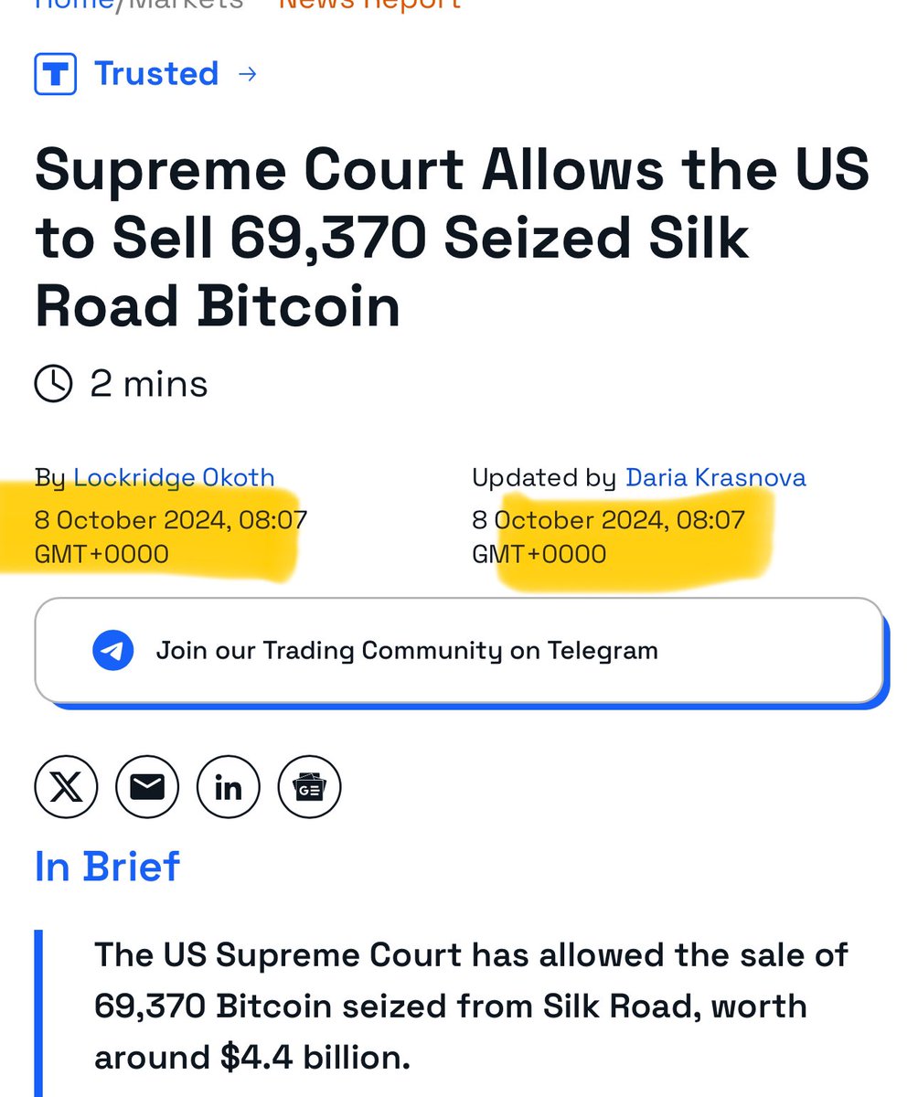 GeneralDegener8's tweet photo. @tier10k Times we all had to freak out because the DOJ was “selling Silk Road bitcoin”:

12/2/24
10/8/24
8/14/24
7/29/24
6/11/24
4/3/24
1/25/24
7/13/23
3/31/23

GET NEW FUD https://t.co/SDNENaXL1w