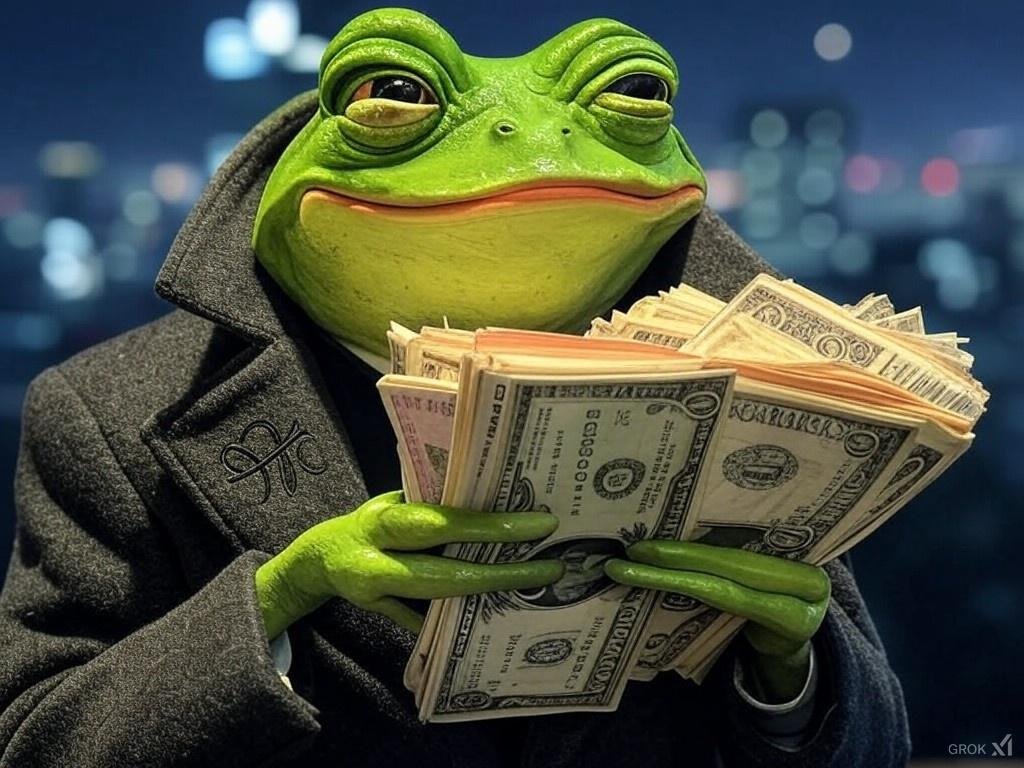 trumptokensolx's tweet image. 🍀💸 Pepe’s got a good problem to have! 💚

Too Much Money When it Hits $0.1 $PEPE 

 Living the dream with $PEPE – let’s keep the good vibes rolling! 

#PepeToken #GoodProblems #CryptoLife #HODL&quot;