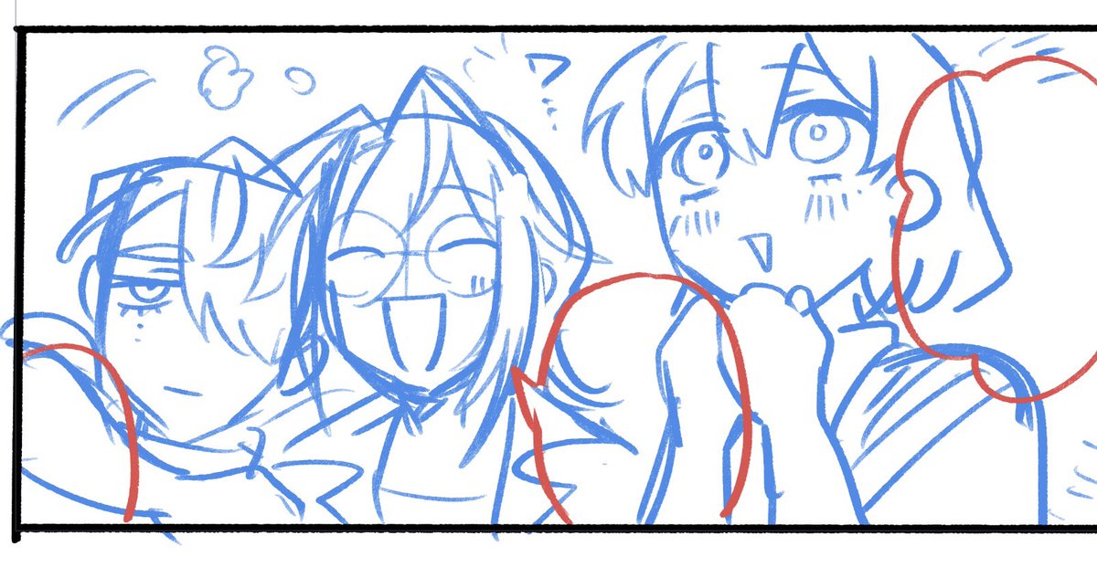 ファンボ本につけるファンボ支援者限定ノベルティの漫画をな……描いているんだよ 
