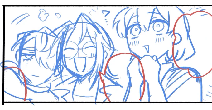 ファンボ本につけるファンボ支援者限定ノベルティの漫画をな……描いているんだよ 
