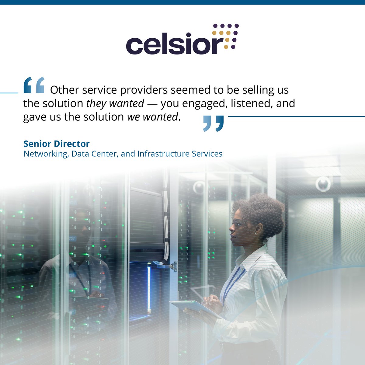 CelsiorTech's tweet image. Every client deserves tailored solutions that address their unique needs.

Ready to experience solutions designed for you, with you? Let’s talk: hubs.ly/Q031MTSS0

#CustomerTestimonial #Celsior #TailoredTechnology #CustomerFirst #InnovationInAction