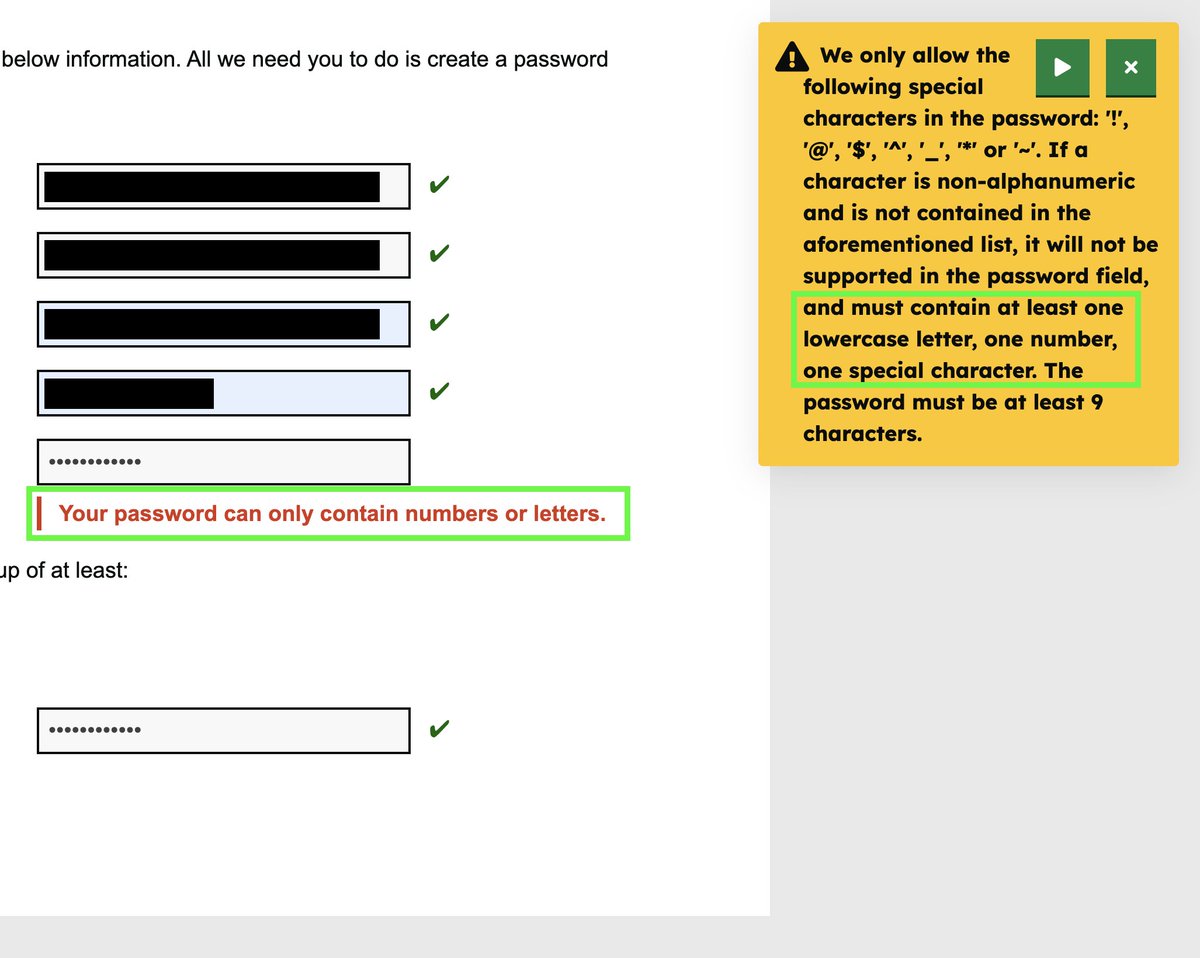 PhilipTALow's tweet photo. @haringeycouncil how am I meant to create a password... special character needed...and blocked. https://t.co/935w8APBHR