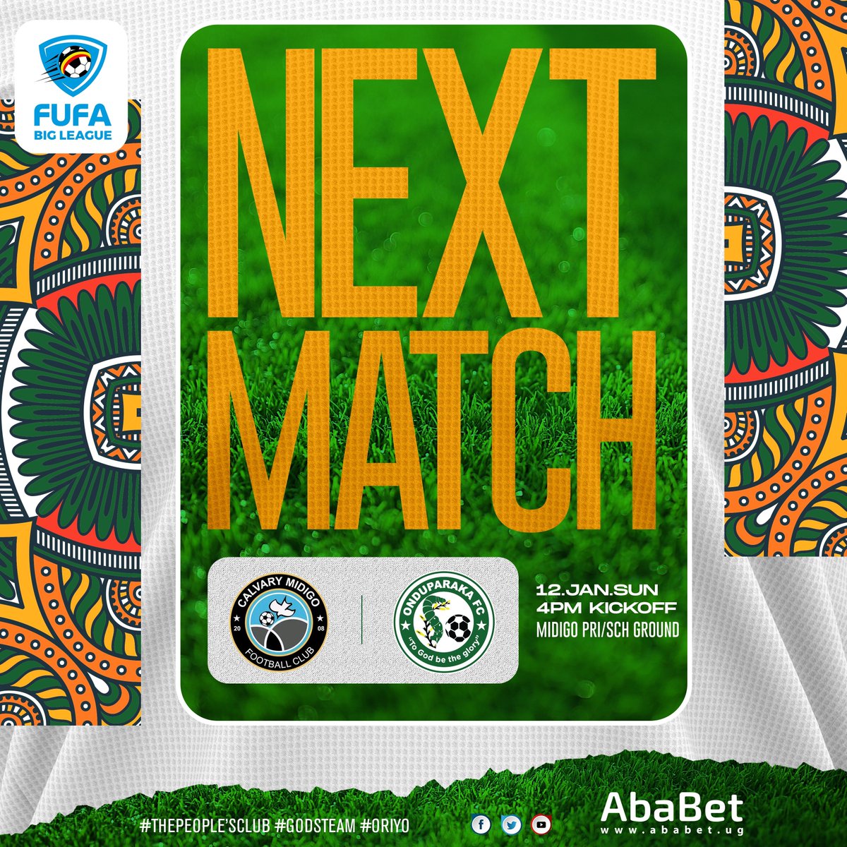 PLOT ALERT: MIDIGO INVASION

This Sunday we take a short trip to Midigo Calvary in our last game of the first round..

#CALONDU | #AmaOnduparaka