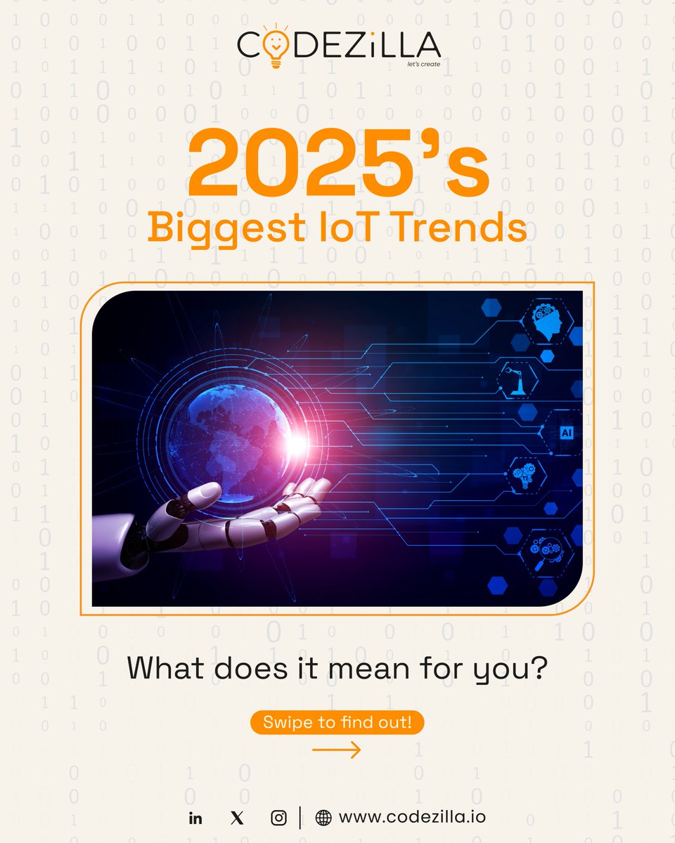 codezillians's tweet image. IoT isn’t just a buzzword—it’s shaping 2025!
From smarter cities to secure blockchains, IoT is simplifying our lives while solving complex challenges.

#codezilla #codedevelopment #softwaresolutions #dedicatedteam #contractterms #softwaredevelopment #software #coderevolution
