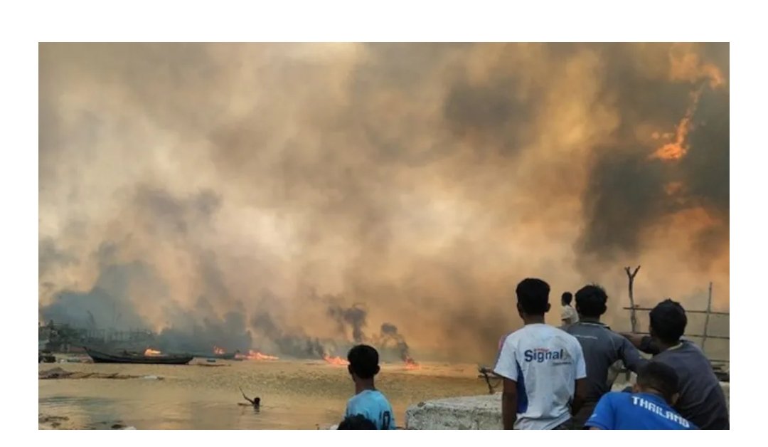 iamsadekkhan's tweet photo. On January 8, 2025, the Myanmar junta conducted an airstrike on the #Rohingya village of Kyauk Ni Maw in Rakhine State, resulting in 41 deaths and 52 severe injuries, according to media outlets.

#Rohingya #Arakan #juntas #Tatmadaw #Crackdown 
Photo crds: @RFABurmese https://t.co/zcGkDqR097