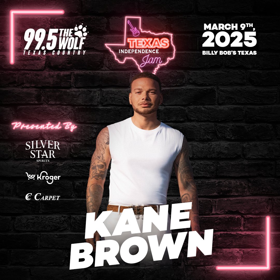 Texas Independence Jam is excited to announce KANE BROWN as our first artist of TIJ '25! Find out at 8am who will be joining him!

Texas Independence Jam is brought to by @silverstarspirits, <a href="/cccarpet/">Paul  Davis</a>, and <a href="/krogerdfw/">Kroger News Dallas</a>!