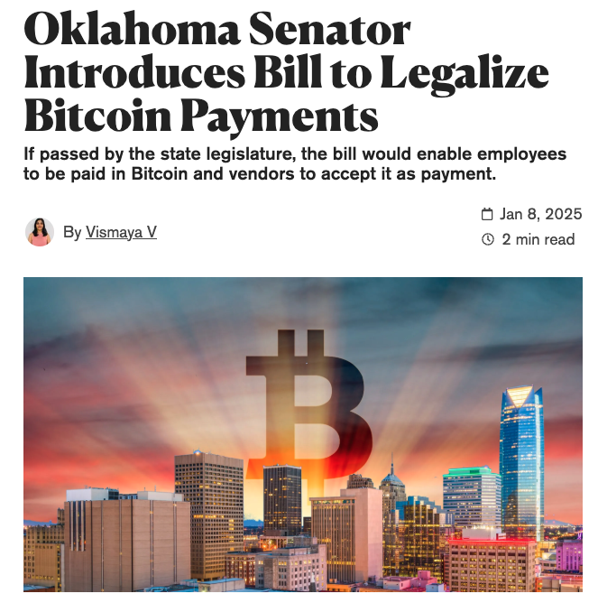 Tyler_Did_It's tweet photo. The Morning Minute (1.9)

⏰Top News:
-Crypto majors fall another 1-2%, Bitcoin at $93,300
-US Govt cleared to sell the $6.5B in Silk Road Bitcoin
-Oklahoma senator intros bill to legalize Bitcoin payments across the state
-Crypto AI sector loses another $1.5B in market cap in bloody day
-Blast teases mobile app launch & tokenomics soon

📰NFT Headlines:
-ETH NFT leaders were red across the board down 3-5%; Punks -5% at 36.3 ETH, Pudgy -5% at 26, BAYC -3% at 15.75 ETH, Azuki -2% at 12.3 ETH
-OCH Genesis (+12%) and Kaito (+12%) led notable top movers
-Yuga CEO Garga announced that the first iteration of a "persistent" The Otherside metaverse is coming this June, meaning it will be ongoing and not event-based

-BTC NFT leaders were mixed; Bitcoin Puppets -2%, NodeMonkes -2%, OMB +3%, Quantum Cats even
-The Runes leaders were mostly red; DOG -2% at $582M mc, PUPS +2% at $77M, BDC -5% at $35M, GIZMO -7% at $10M
-Trump Bitcoin Digital Trading Cards went live on Wednesday for those who purchased 100 of the Mugshot editions, currently at a 0.2 BTC floor

-An Apechain NFT “Gobs On Ape” has jumped to a 1,900 APE floor (over 0.5 ETH) in its first few days of trading

💰 Token, Airdrop & Protocol Tracker
-Bubblemaps announced an airdrop coming as a rewards program for their V2 users, with a waitlist available for those interested in signing up
-Berachain announced the 127 projects which quality for their builders program RFA
-Blast teased their mobile launching and tokenomics coming later this month
-Movement Labs is closing a $100M Series B funding round by CoinFund and Nova Fund

🤖 AI x Crypto
-Overall market cap fell another 8% to $14.1B, with most leaders down 10-15%
-Leaders:  VIRTUAL (-5%), ai16z (-19%), FARTCOIN (-16%), FAI (-15%) and AIXBT (-4%)
-Top movers include PIPPIN (+170%), SPERG (+72%), SOLARIS (+32%), YNE (+30%), & SCHIZO (+30%)
-SOLA debuted as a voice-powered Solana AI assistant, soaring to $15M in its first day
-The LLM meme dominated Solana volume with $270M, reaching $120M in its first day
-Virtuals announced its new Multi Agent Asset Management system
-ai16z partnered with Openserv for agent swarm capabilities
-Story Protocol announced a partnership with Stability AI
-Smolworld showcased its first onchain autonomous Eliza-based agents for its game/metaverse
-Seedify launched a presale for a "Mytstery Agent" launching at $1M FDV

🌎 Macro Crypto and Web3
-Crypto majors fell another 1-2% as the dip continues; BTC -1.5% at $93,600, ETH -1% at $3,300, SOL -2% at $191, XRP -2% at $2.31
-NEO (+6%), KAIA (+5%), MKR (+4%) and FLOW (+4%) led alts
-Two new companies added Bitcoin to their balance sheets this week, including Thumzup Medai and KULR, buying $1M and $21M respectively
-Oklahoma Senator Dusty Deevers introduced a bill to legalize Bitcoin payments in the state, across agencies, private companies and individuals
-Terra founder Do Kwon's trial was set for Jan 2026
-Memecoin majors are red this morning mostly down 2-4%; DOGE -4%, SHIBA -1%, PEPE -3%, PENGU -9%, BONK -4%, WIF -12%, MOG -8%