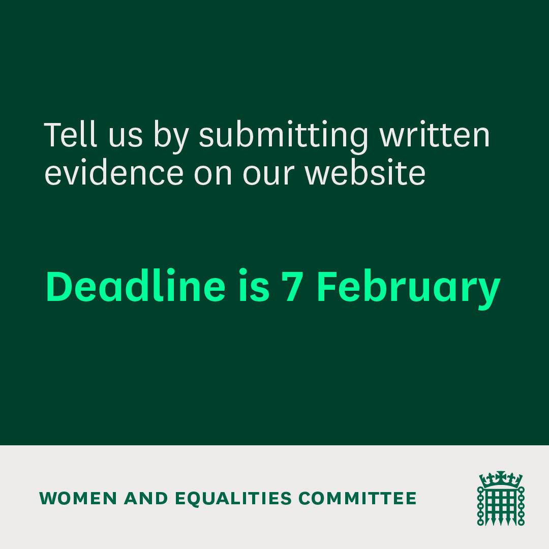CommonsWEC's tweet photo. The Government has acknowledged that “the current parental leave system does not support working parents”.

We're seeking evidence so we can inform future Government reforms.

Submit your views on our website by 7 February.