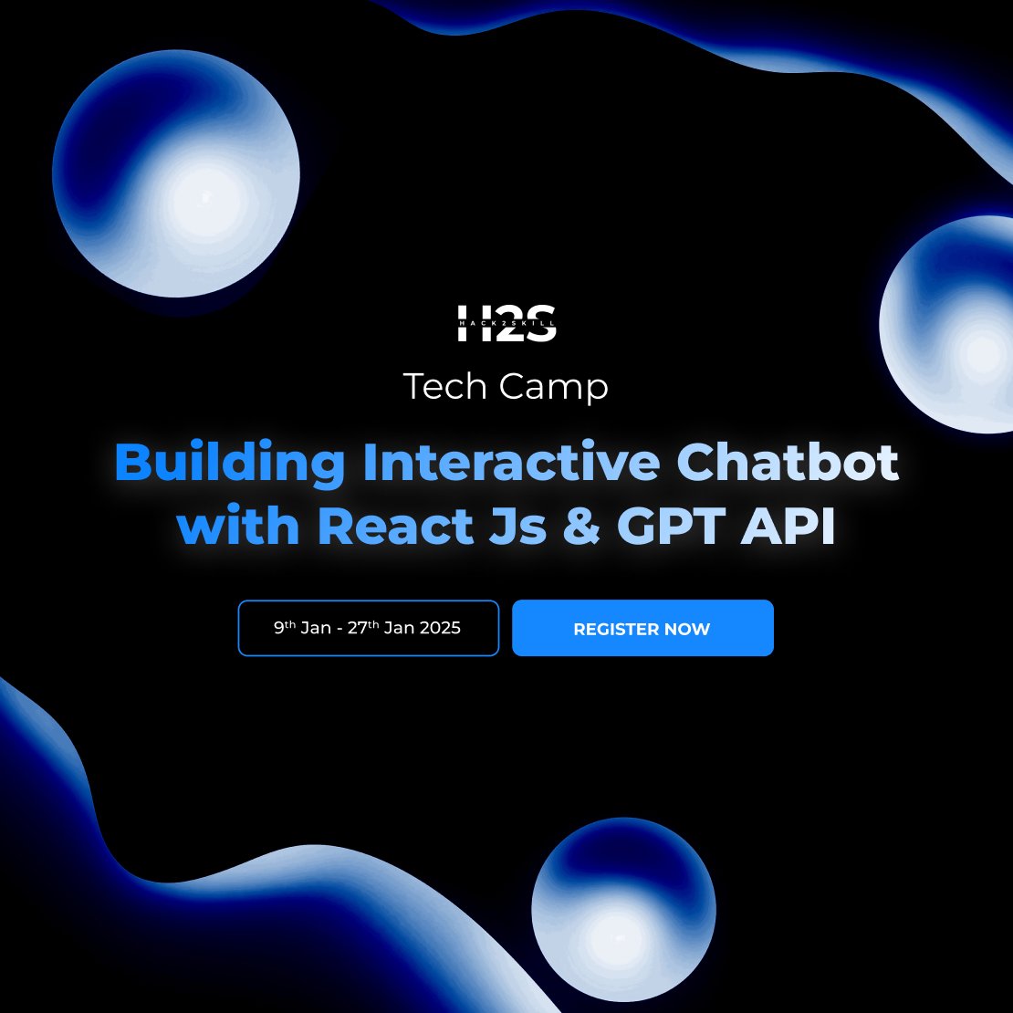 hack2skill's tweet image. 🔥 Transform Your Ideas into Intelligent Chatbots!

Join the Hack2skill #TechCamp &amp;amp; learn to build interactive chatbots using #ReactJS &amp;amp; GPT API under the guidance of industry experts.

📢 Open to all developers globally! Exclusive goodies await.🚀

bit.ly/H2STC-ChatbotR…
#H2STC