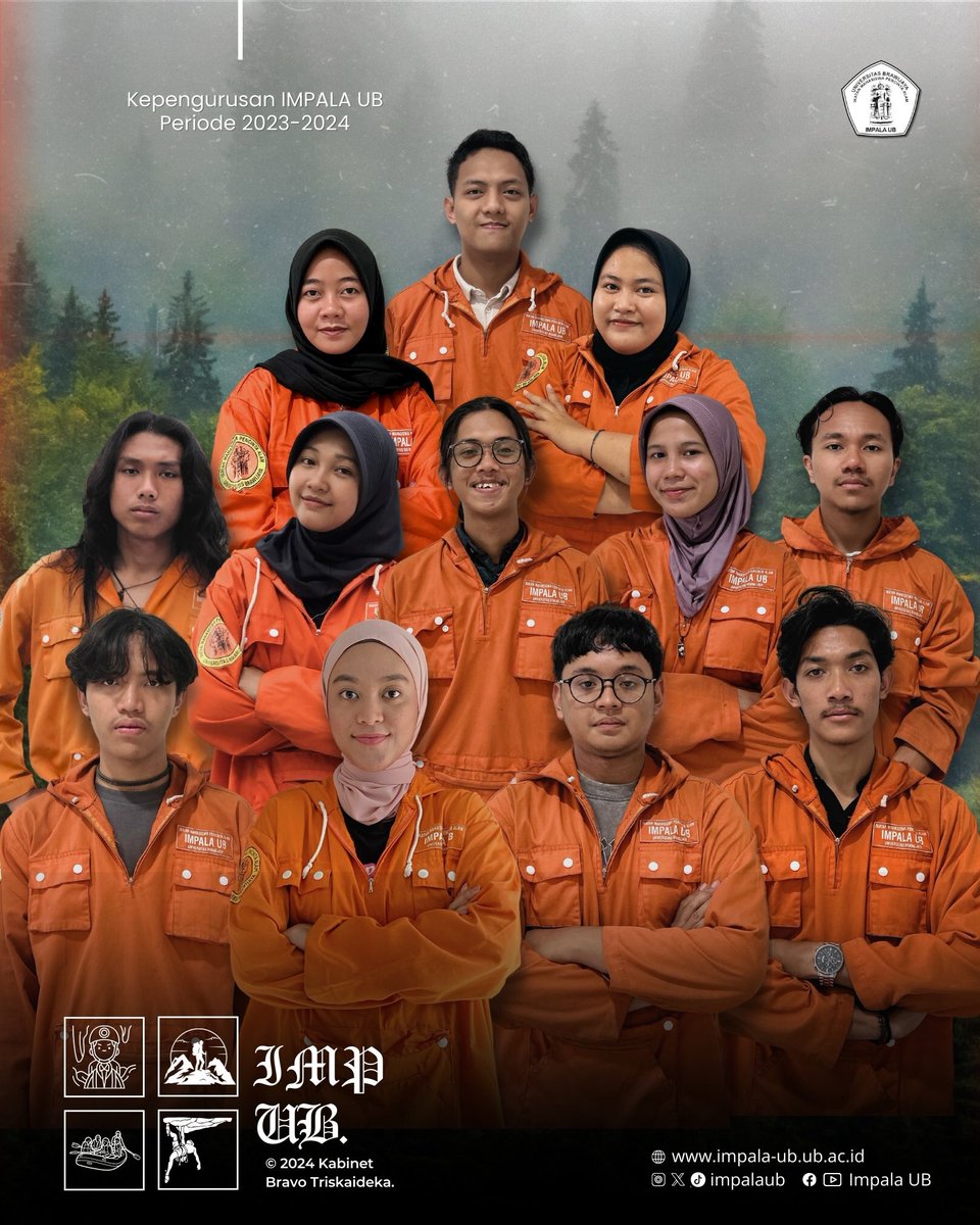 impalaub's tweet photo. TERIMAKASIH KABINET BRAVO TRISKAIDEKA!

Dengan berakhirnya rangkaian Musyawarah Anggota IMPALA UB 2024 maka berakhir pula masa jabatan kepengurusan periode 2023/2024

Semoga segala hal dan semua program kerja yang dikerjakan dapat membawa IMPALA menjadi organisasi yang maju kedepannya dan dapat diwarisi oleh generasi-generasi selanjutnya 

Kami selaku bagian dari kepengurusan IMPALA UB periode 2023/2024 mengucapkan terimakasih kepada seluruh anggota IMPALA UB dan berbagai pihak yang telah mendukung berjalannya kepengurusan selama satu periode 

Mohon maaf apabila selama satu tahun masih banyak kekurangan dan kesalahan tapi kami yakin setiap kekurangan pasti akan ada kelebihan dan akan menjadi lebih baik apabila dapat dipertanggungjawabkan.

Terimakasih kepada jajaran kepengurusan periode 2023/2024

1. Andi Ahyar Almuhajir Amrani/NIM.2022665/IMP (Ketua Umum)
2. Adela Maulida Lika/NIM.2022663/IMP (Sekretaris Umum)
3. Elvina Jelita Tjondronimpuno.T/ NIM.2023679/IMP (Bendahara Umum)
4. Yuandini Kartika W./NIM.2023680/IMP (Seksi Pendidikan)
5. Ramadanu Imsaqi V./ NIM.2023681/IMP (Seksi Pendidikan)
6. Annisa Adinda R./NIM.2023678/IMP (Seksi Pengembangan)
7. M. Ariq Fairuzi/ NIM.2023684/IMP (Seksi Pengembangan)
8. Saiyan/ NIM.2023686/IMP (Seksi Pengembangan)
9. A .Omar Fadhil/NIM.2023676/IMP (Seksi Humas)
10. Moch.Fadhil Abdillah/NIM.2023683/IMP (Seksi Humas)
11. Dessy Rahmawati/NIM.2023687/IMP (Seksi Humas)
12. Muhammad Aldi Rosyidin/NIM.2023682/IMP (Seksi Inventaris)

BRAVO!
———————————————
Info lebih lanjut, kunjungi kami melalui:
Website : https://t.co/gSY9rvWhKj
Instagram : @impalaub
Tiktok : impalaub
X : impalaub
Facebook : IMPALA UB
Youtube : IMPALA UB