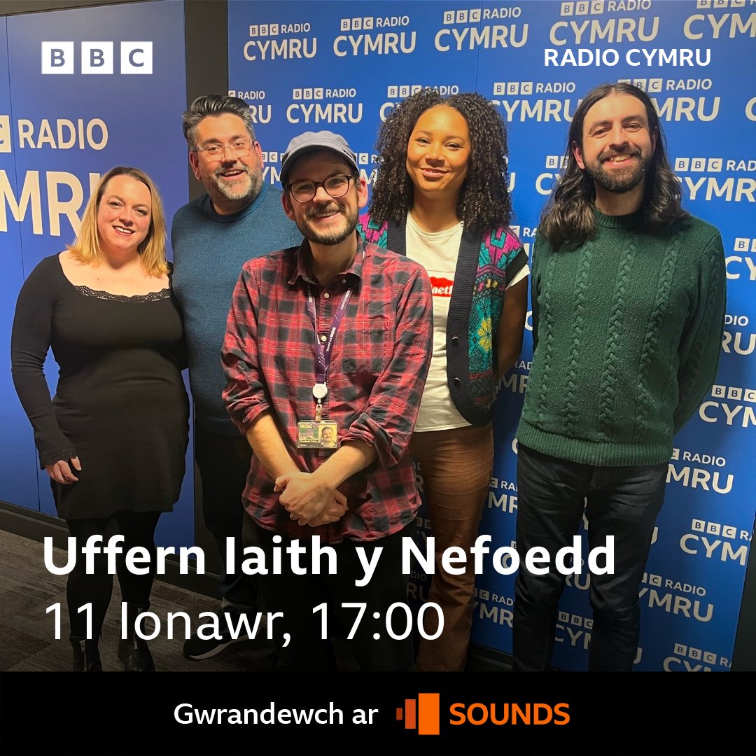 Rondo (@rondomedia) on Twitter photo Mae’r sioe banel Uffern Iaith y Nefoedd yn dychwelyd i <a href="/BBCRadioCymru/">Radio Cymru</a>! Ymunwch â’r ieith-gi Gruffudd Owen, a’r capteiniaid @sara_huws a <a href="/relis/">Richard Elis</a> am gyfres hwyliog o gwestiynau a heriau ieithyddol! Gwesteion yr wythnos hon fydd yr actores <a href="/maliannrees/">Mali Ann Rees</a> a’r comediwr @steffanalun Mae’r sioe banel Uffern Iaith y Nefoedd yn dychwelyd i <a href="/BBCRadioCymru/">Radio Cymru</a>! Ymunwch â’r ieith-gi Gruffudd Owen, a’r capteiniaid @sara_huws a <a href="/relis/">Richard Elis</a> am gyfres hwyliog o gwestiynau a heriau ieithyddol! Gwesteion yr wythnos hon fydd yr actores <a href="/maliannrees/">Mali Ann Rees</a> a’r comediwr @steffanalun
