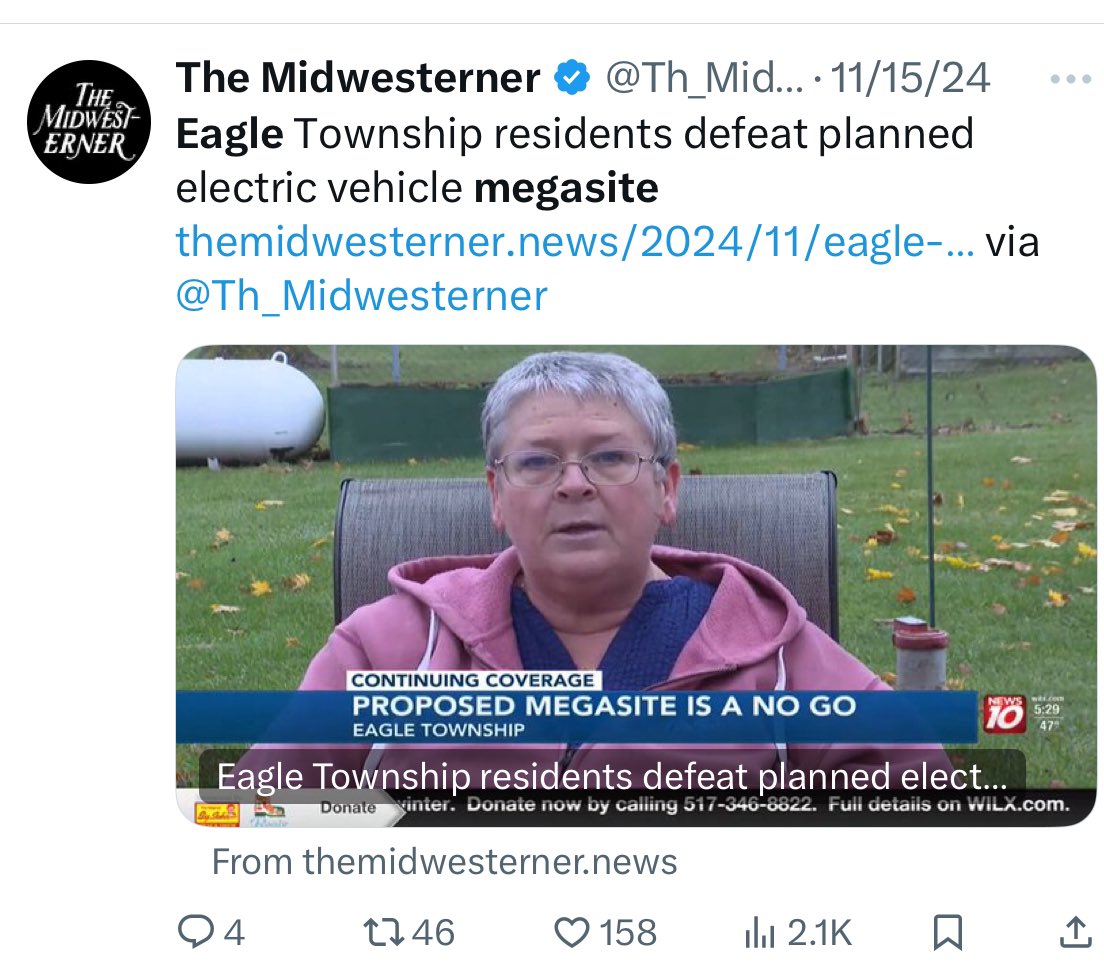 And just like that, as predicted, all 3 CCP battery/EV projects sponsored in secret by the Biden Whitmer regime are ending. 

No jobs created.

Billions of taxpayer dollars thrown away. 

It’s going to get even worse for Michigan’s auto industry.