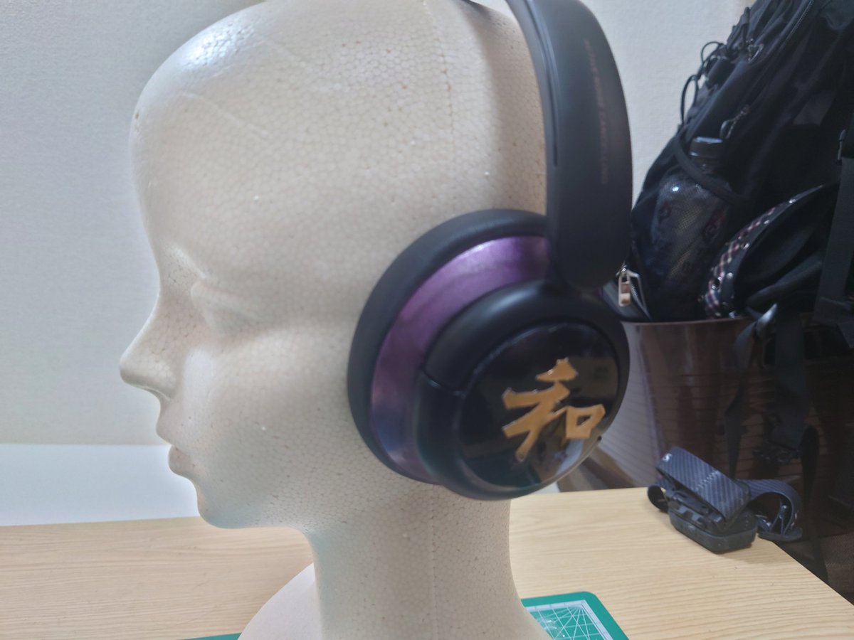 そういえば豊聡耳神子の耳当てをヘッドホンで再現しました 右耳を「尊