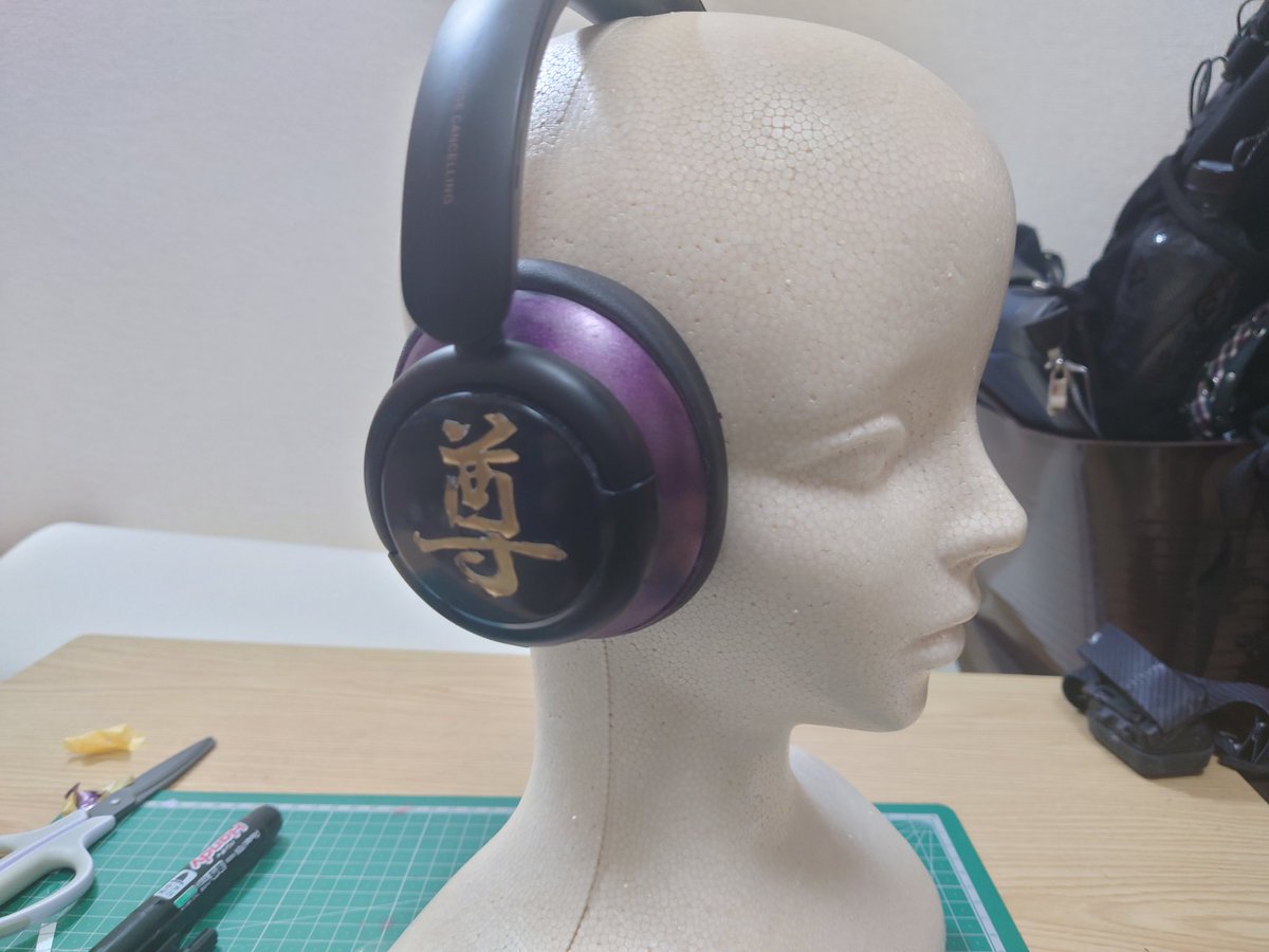 そういえば豊聡耳神子の耳当てをヘッドホンで再現しました 右耳を「尊
