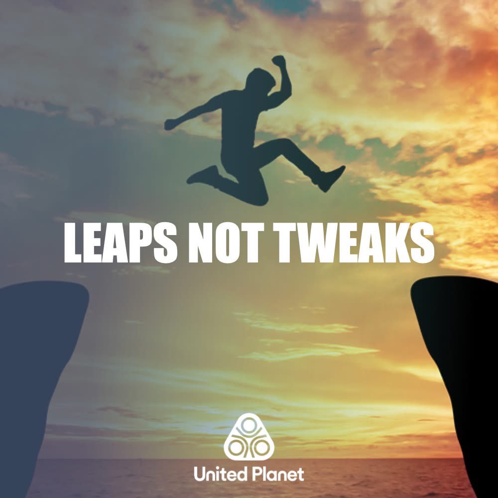 Golden Meme of 2024:
3. Leaps not tweaks

Beyond the epidemic of incrementalism towards quantum jumps for collective thriving.

 #GoldenMeme #UPGame