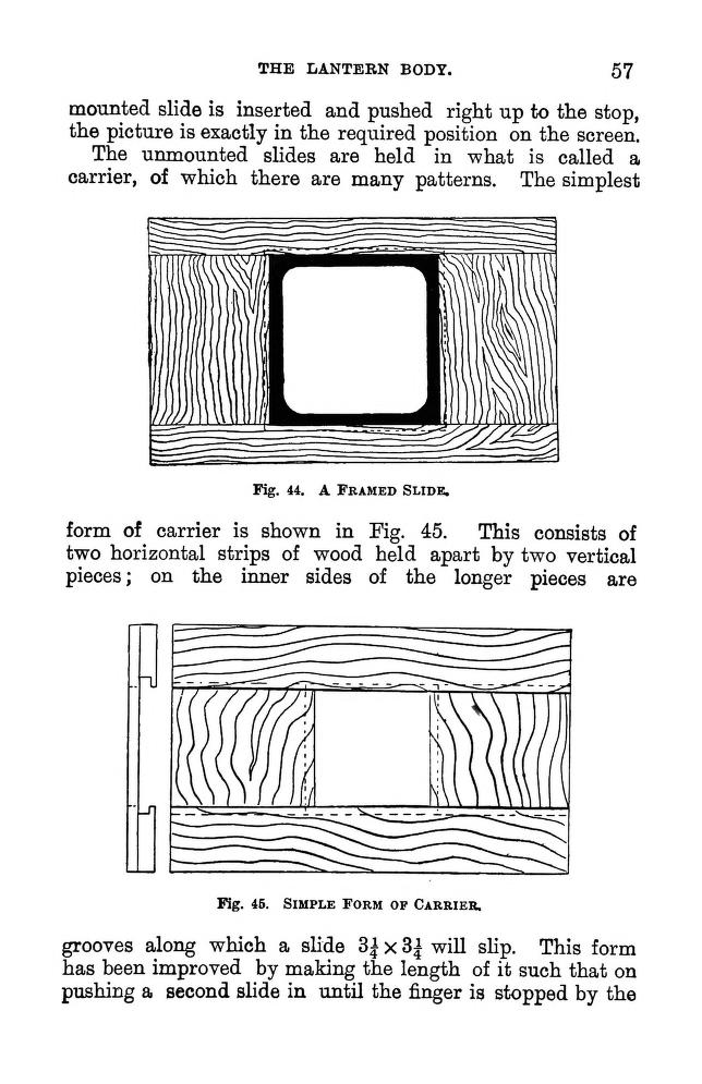 RealPreCinema's tweet photo. From p23, and figure 6, of ‘Optic Projection’ by Simon Henry Gage and Henry Phelps Gage, 1914 we read about the “push-through”slide carrier. Notice the upside-down #Walgensten Magic Lantern the Gage’s used for their illustration. #SimonHenryGage #HenryPhelpsGage
Bayley also comments on the Beard #EclipseSlideCarrier on pp 57, 58, 59 of ‘Modern Magic Lanterns- A Guide to The Management of The Optical Lantern’ (R. Child Bayley, L. Upcott Gill, London, Charles Scribner's and Sons, New York, 1900).
