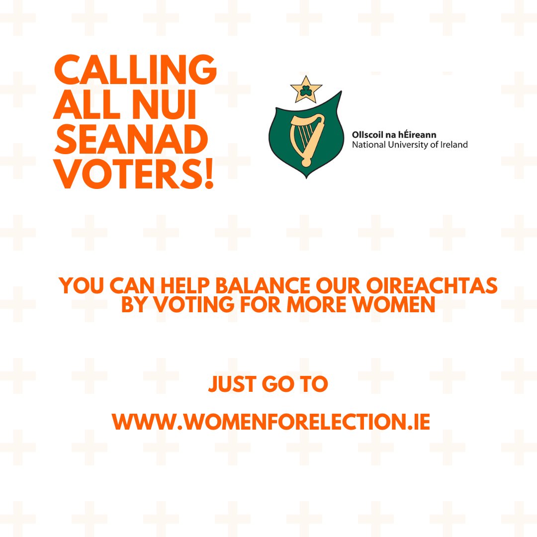 📣 Calling all NUI voters 

With your vote you can bring more women and women of diverse backgrounds to the Seanad 🗳️

That's why we're asking you to research the women candidates and #VoteMoreWomen! ⤵️

#Seanad2025 #SE25

womenforelection.ie