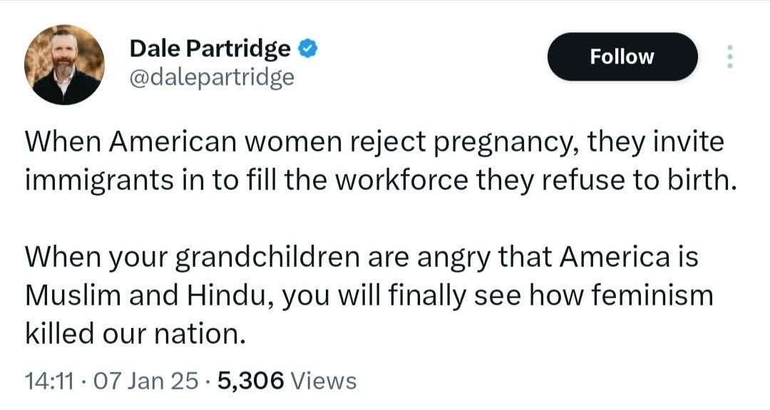 RoCa74394915's tweet photo. Now women are being scapegoated for not making enough babies to fill the workforce. 
Is there anything we're not responsible for @dalepartridge ? https://t.co/k0n9uiXjZD