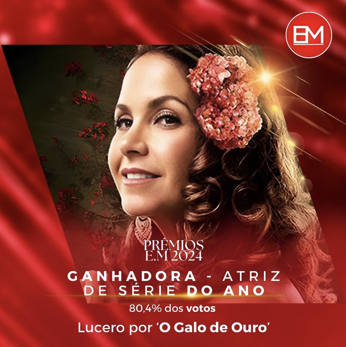 love_hogaza's tweet photo. •@LuceroMexico es ganadora en los #PremiosEM como “Mejor Actriz” y la serie #ElGalloDeOro como es ganadora como “Mejor Serie Del Año” ¡Muchas felicidades! 👏🏼😍 https://t.co/3zjHijRhMI