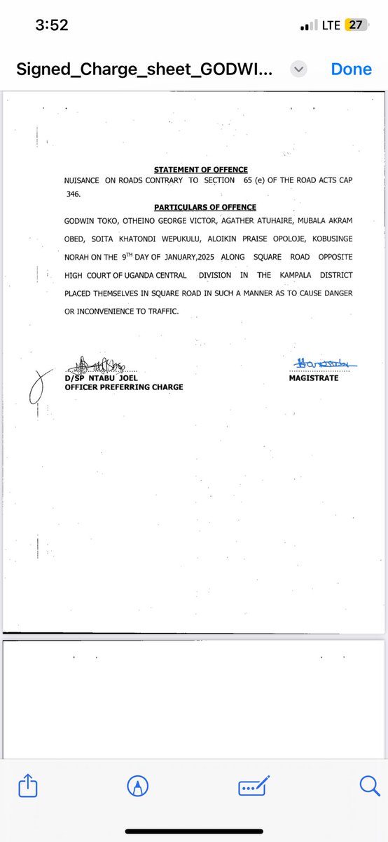 AgoraCFR's tweet image. Bail has been granted at 1 million shillings, non-cash, and the case has been pushed to the 29th of this month. #StopAbuseofPowerUG 
#JudiciaryOnTrial