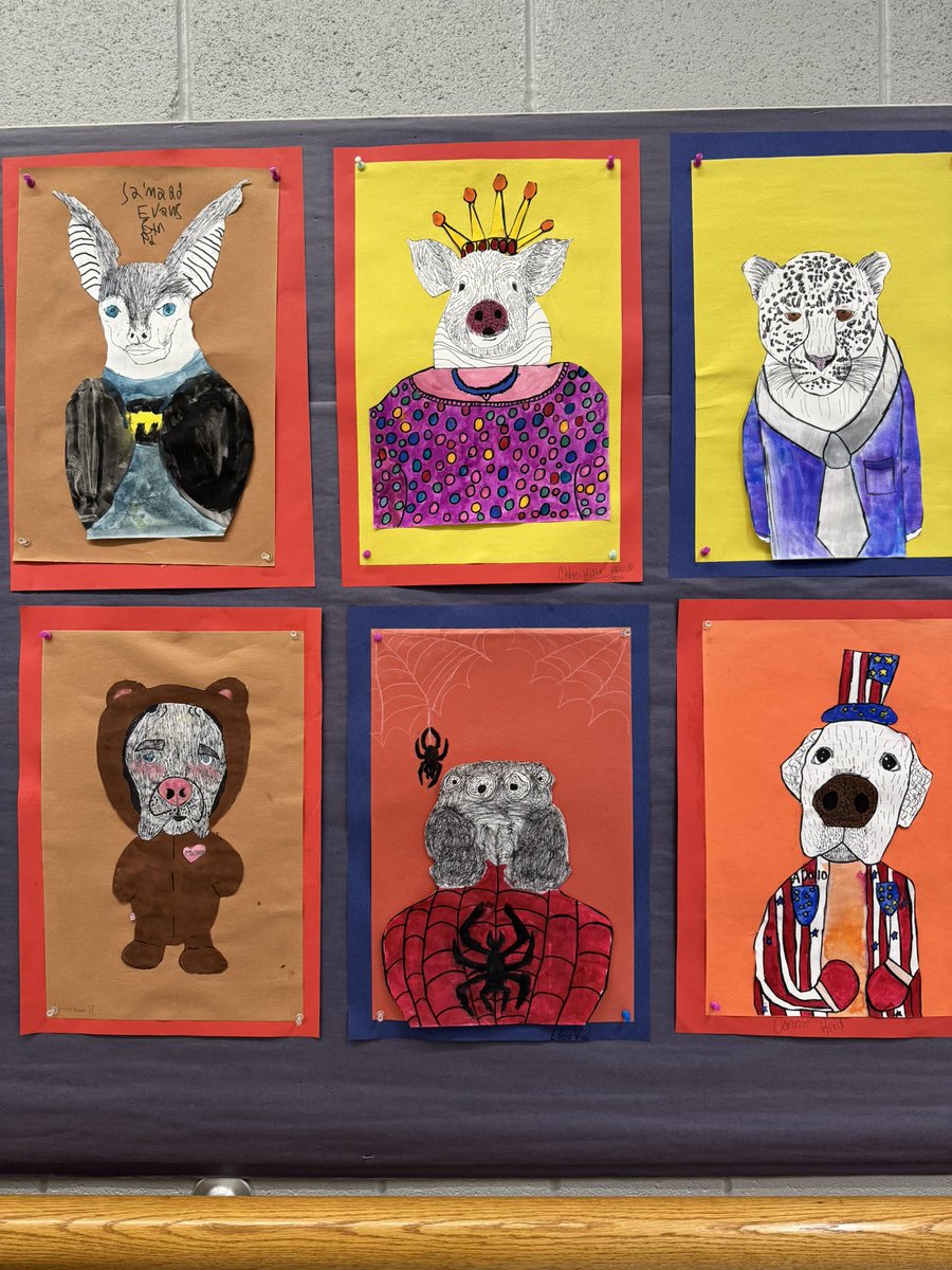 MrskrauseArt's tweet photo. 6th graders learning about illustration artists & created their own animal character using pen & ink techniques and paint. @BethlehemAreaSD @BASDRelatedArts @NMSTeamPitt @NitschmannMS #basdart #middleschoolart https://t.co/PF56N2PHG4