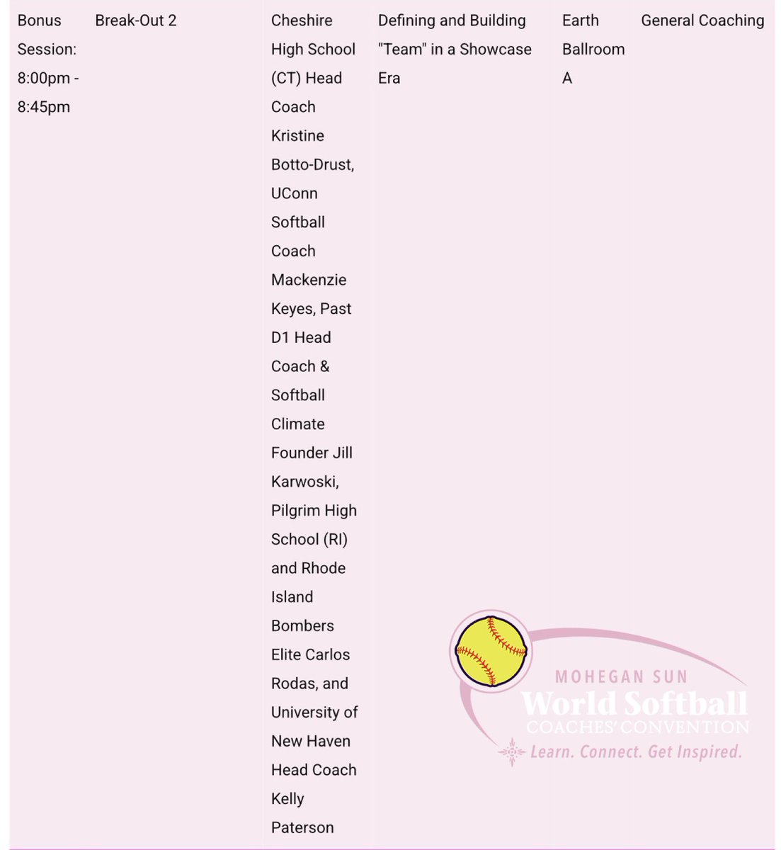 Carlos Rodas (@carlosrodas77) on Twitter photo Excited for the opportunity to be speaking on my favorite subject 🥎with such a knowledgeable panel <a href="/WrldSBCoachConv/">World Softball Coaches Convention</a>
I've been part of some great teams but not sure I will top this <a href="/JillKarwoski/">Jill Karwoski</a> <a href="/coachkpaterson/">Kelly Paterson</a> <a href="/CoachMacUCONN/">Mackenzie Keyes</a> <a href="/KBDrust/">Kristine Botto-Drust</a>
Hope to see 🫵🏼 there tomorrow night 🥎🎰 Excited for the opportunity to be speaking on my favorite subject 🥎with such a knowledgeable panel <a href="/WrldSBCoachConv/">World Softball Coaches Convention</a>
I've been part of some great teams but not sure I will top this <a href="/JillKarwoski/">Jill Karwoski</a> <a href="/coachkpaterson/">Kelly Paterson</a> <a href="/CoachMacUCONN/">Mackenzie Keyes</a> <a href="/KBDrust/">Kristine Botto-Drust</a>
Hope to see 🫵🏼 there tomorrow night 🥎🎰