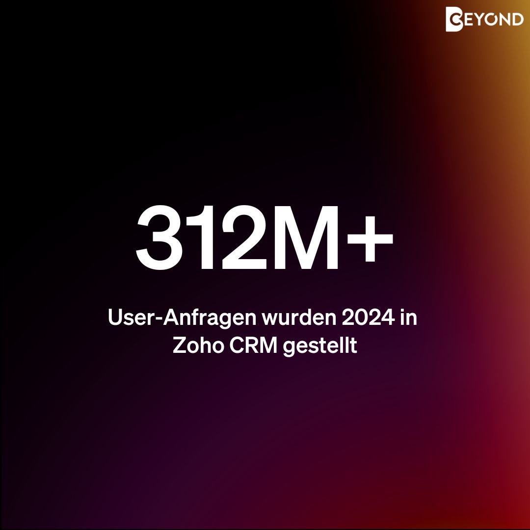🚀 Unglaubliche 312M+ User-Anfragen wurden 2024 in Zoho CRM gestellt! 🎉 Als Zoho Premium Partner in Österreich sind wir bei CEYOND stolz darauf, Unternehmen mit dieser leistungsstarken Plattform zu unterstützen. 💡 #ZohoPremiumPartner #CRM #CustomerExperience #Innovation