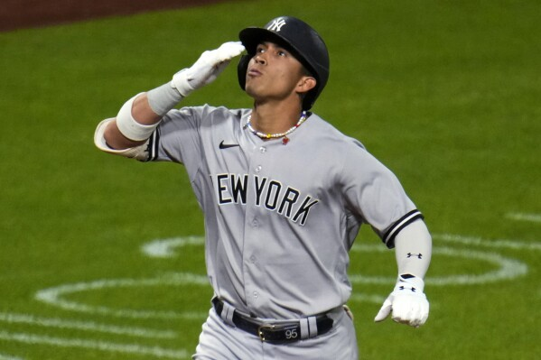 FiresideYankees's tweet photo. Teams have checked in on the availability of UTL Oswaldo Cabrera according to @BrendanKutyNJ of the Athletic. https://t.co/wILpRdWD3U