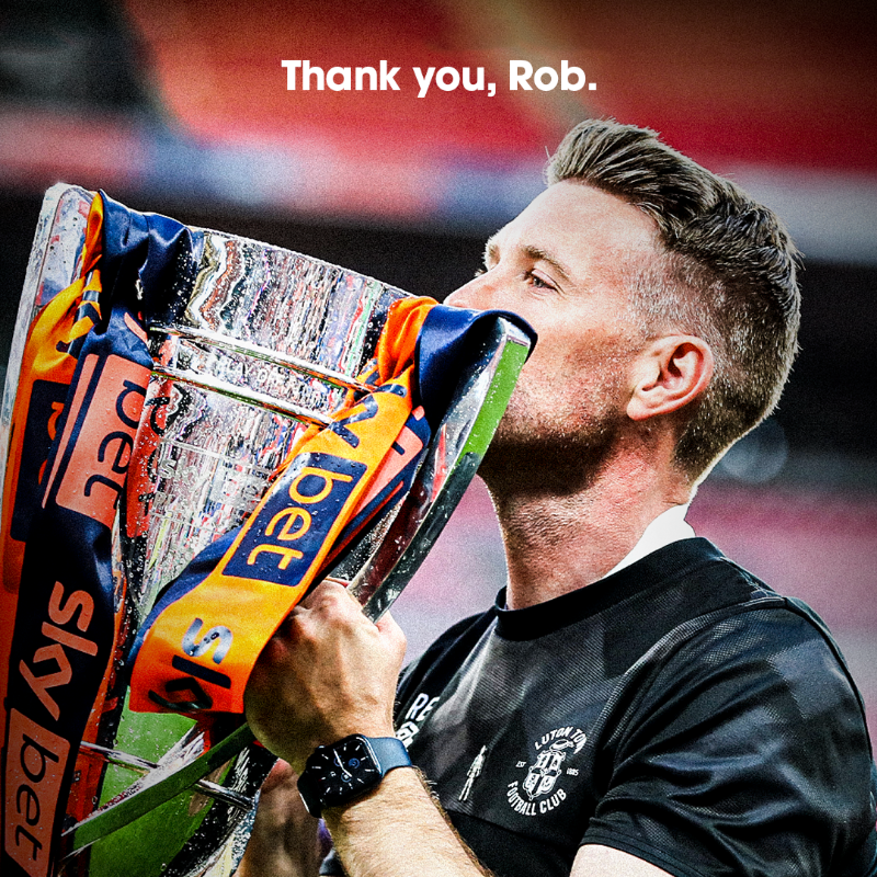 LutonTown's tweet photo. We can confirm that Rob Edwards has left his role as manager by mutual agreement.