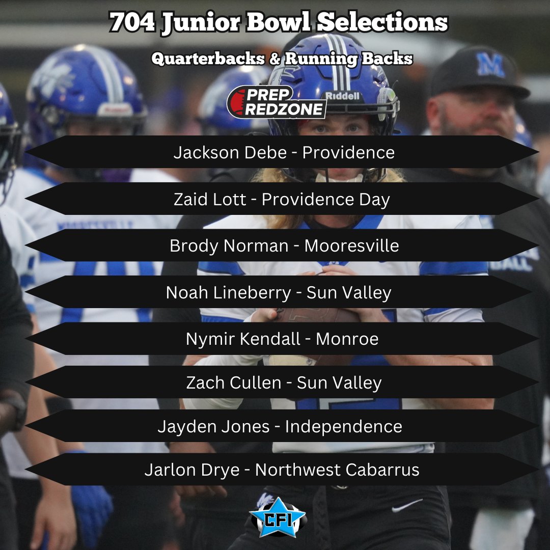 Matt Morrow (@pepman704) on Twitter photo 704 Junior Bowl Selections from us and <a href="/PrepRedzoneNC/">Prep Redzone North Carolina</a> - stay tuned for more! prepredzone.com/2025/01/704-ju… 704 Junior Bowl Selections from us and <a href="/PrepRedzoneNC/">Prep Redzone North Carolina</a> - stay tuned for more! prepredzone.com/2025/01/704-ju…