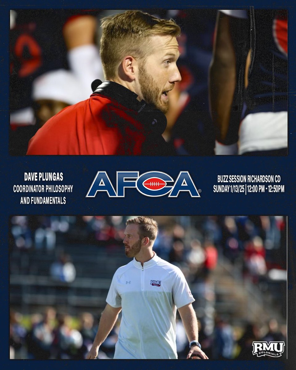 CoachPlungasJMU's tweet image. Excited to speak at the AFCA Convention in Charlotte, NC! 

🗓️ Monday 1/13
📍 Richardson CD Hall
⏰ 12-12:50pm
✏️ Coordinator Philosophy &amp;amp; Drills

Thank you @WeAreAFCA and @CoachMarioPrice 

🔴⚪️🔵 #SwarmAndSmash