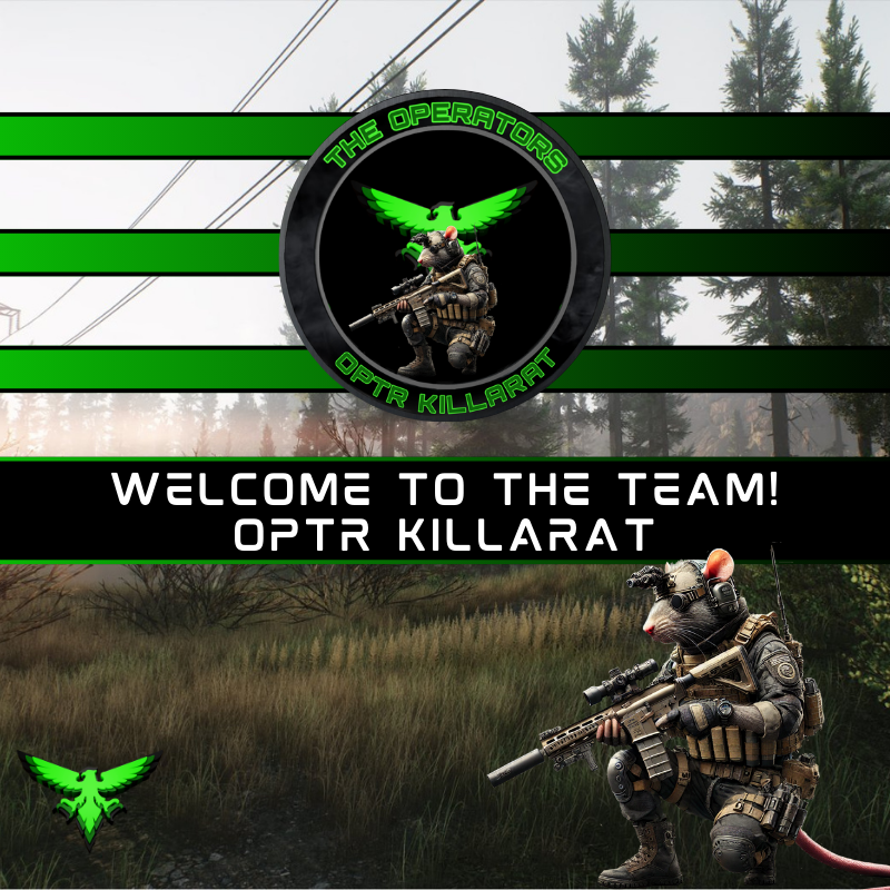 We are thrilled to officially welcome <a href="/KILLA_RAT_/">KillaRat_</a>   to the OPTR Official Stream/Content Creators Team! 

We’re excited to see the incredible ideas, collaborations, and innovations KillaRat will bring to the team.

#WelcomeKillaRat #OPTRTeam #OPTR #EFT #CommunityStrong