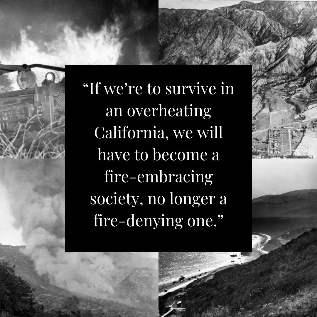A few weeks ago, our colleague Wade Graham wrote a case study, “Malibu Burning,” as part of our West on Fire initiative. It is a powerful history of fire and human interactions with the environment in Malibu and greater Southern California over the past century.

We share it now,