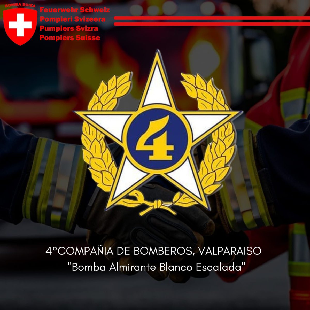 Saludo Aniversario
El día de hoy queremos saludar afectuosamente en su centésimo sexagésimo (160°) aniversario a la Cuarta Compañía "Almirante Blanco Encalada" fundada un 9 de enero de 1865. <a href="/CuartaValpo/">Cuarta Valparaíso</a>