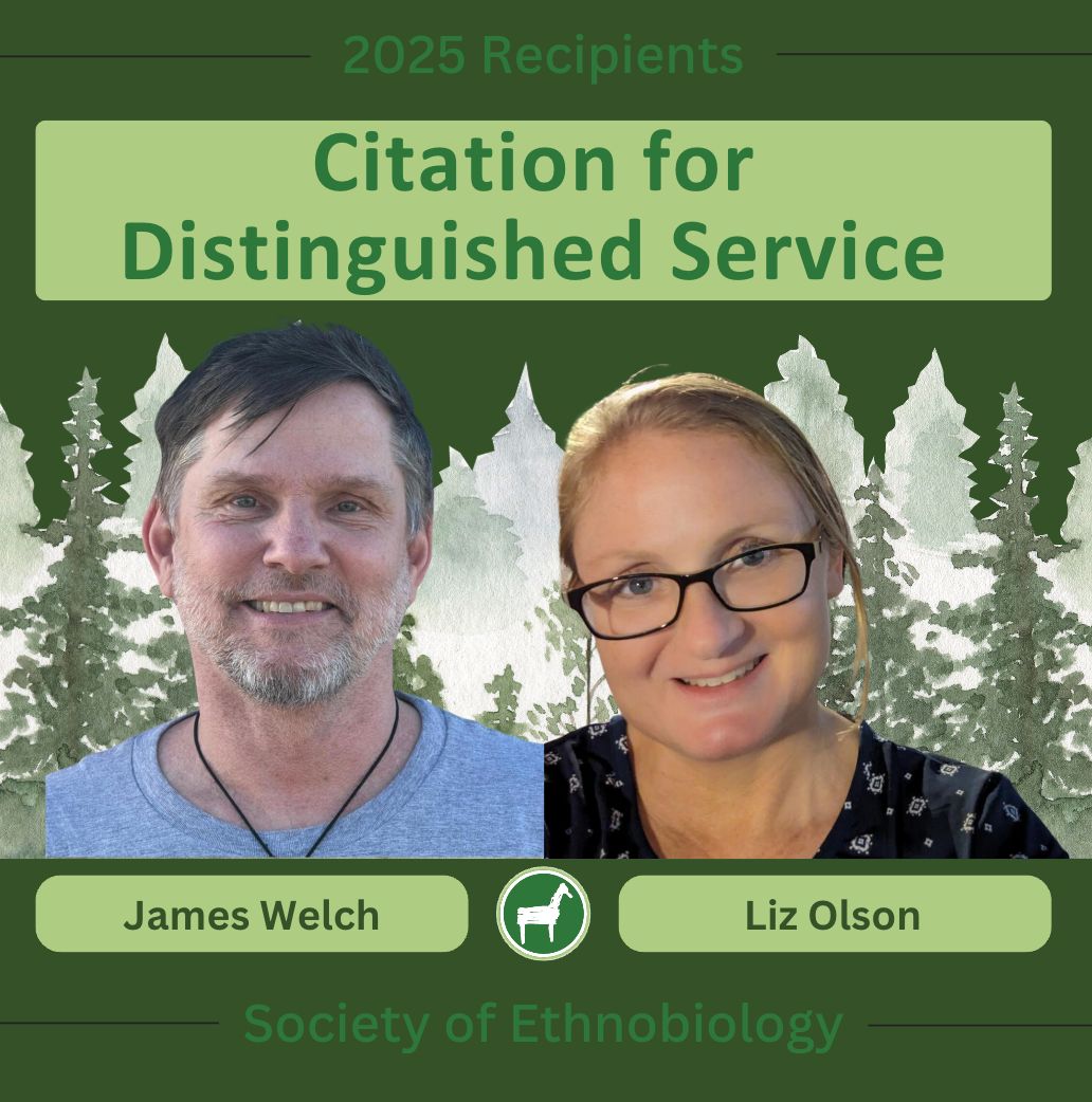 We’re proud to recognize ethnobiologists James Welch and Liz Olson for their invaluable contributions to the Society and its members over the years. Their behind-the-scenes dedication has been instrumental in shaping our community.

Read more here: buff.ly/4buIxJ0