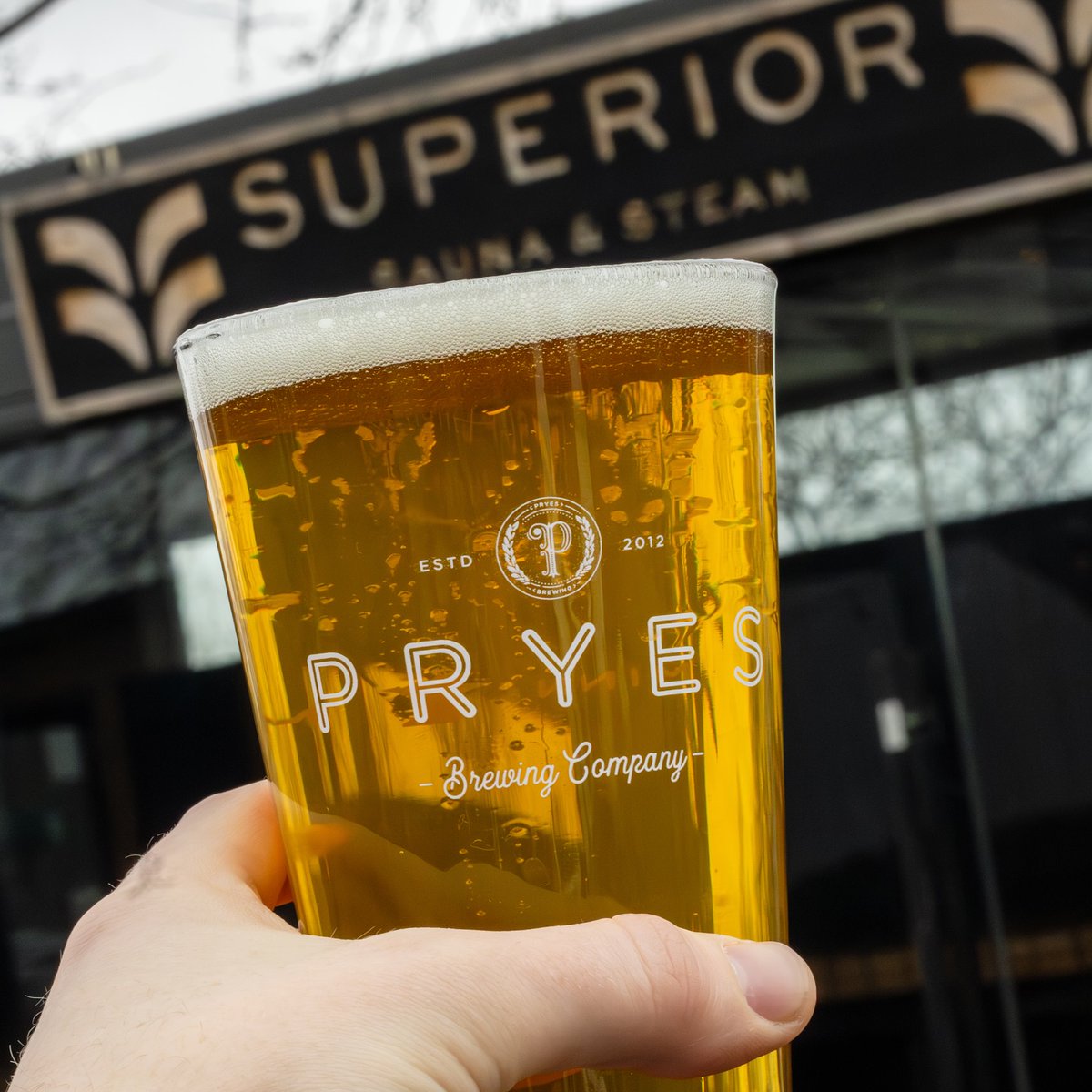 onesimpleplan's tweet photo. Starting the year off steaming! Our client Pryes Brewing teamed up with Superior Saunas to bring cabanas to the patio! It’s been a blast promoting the scenes, plus the new Nordic-inspired beer we named — ‘Kallio.’ 🧖‍♀️🔥🍻
 
Book your private sauna cabana on Pryes’ website! https://t.co/TOlkKoxCoJ