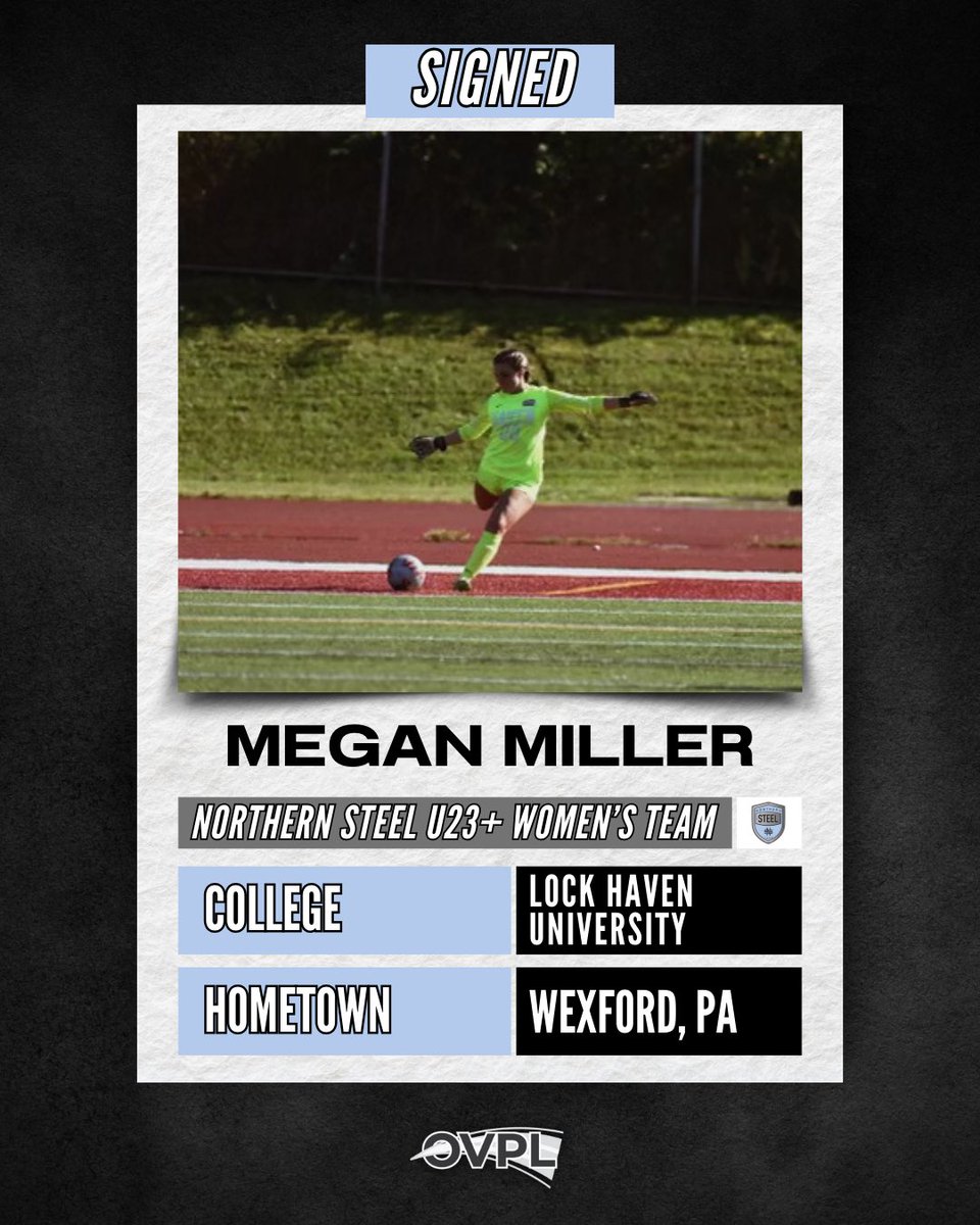 Northern Steel Soccer (@northernsteel_) on Twitter photo We’re proud to announce the return of Megan Miller to the U23+ Women’s Team. A key member of our 2024 <a href="/ovplsoccer/">OVPL Soccer</a> Championship roster, Megan was a strong & reliable presence in goal last season, and we’re excited to see her continue to anchor our defense this year! ⚽️🧤 We’re proud to announce the return of Megan Miller to the U23+ Women’s Team. A key member of our 2024 <a href="/ovplsoccer/">OVPL Soccer</a> Championship roster, Megan was a strong & reliable presence in goal last season, and we’re excited to see her continue to anchor our defense this year! ⚽️🧤