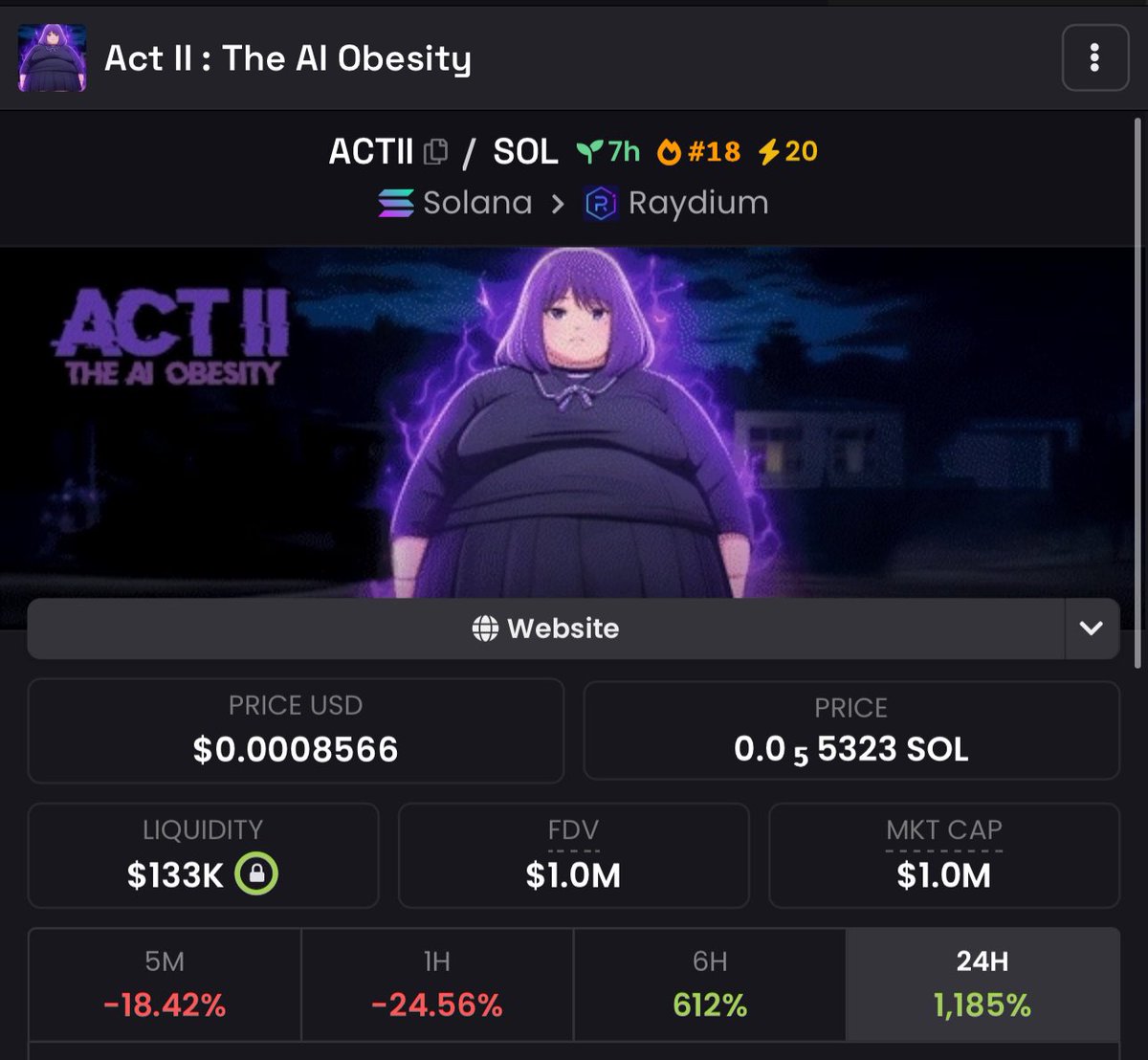 <a href="/based16z/">based16z</a> The fat  purple haired Ai bitch? Yessir, send her higher 🚀 #ACTII is coded for billions 💯