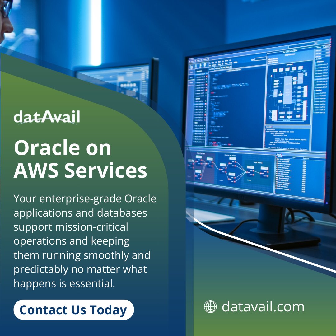 datavail's tweet image. Migrating your #OracleApplications to #AWS is now easier than ever! Our #Oracle on #AWSservices supports various Oracle applications and databases, including Oracle E-Business Suite and #OracleDatabase 19c. Contact us to learn more! bit.ly/4jcLSAb

#database #ebs