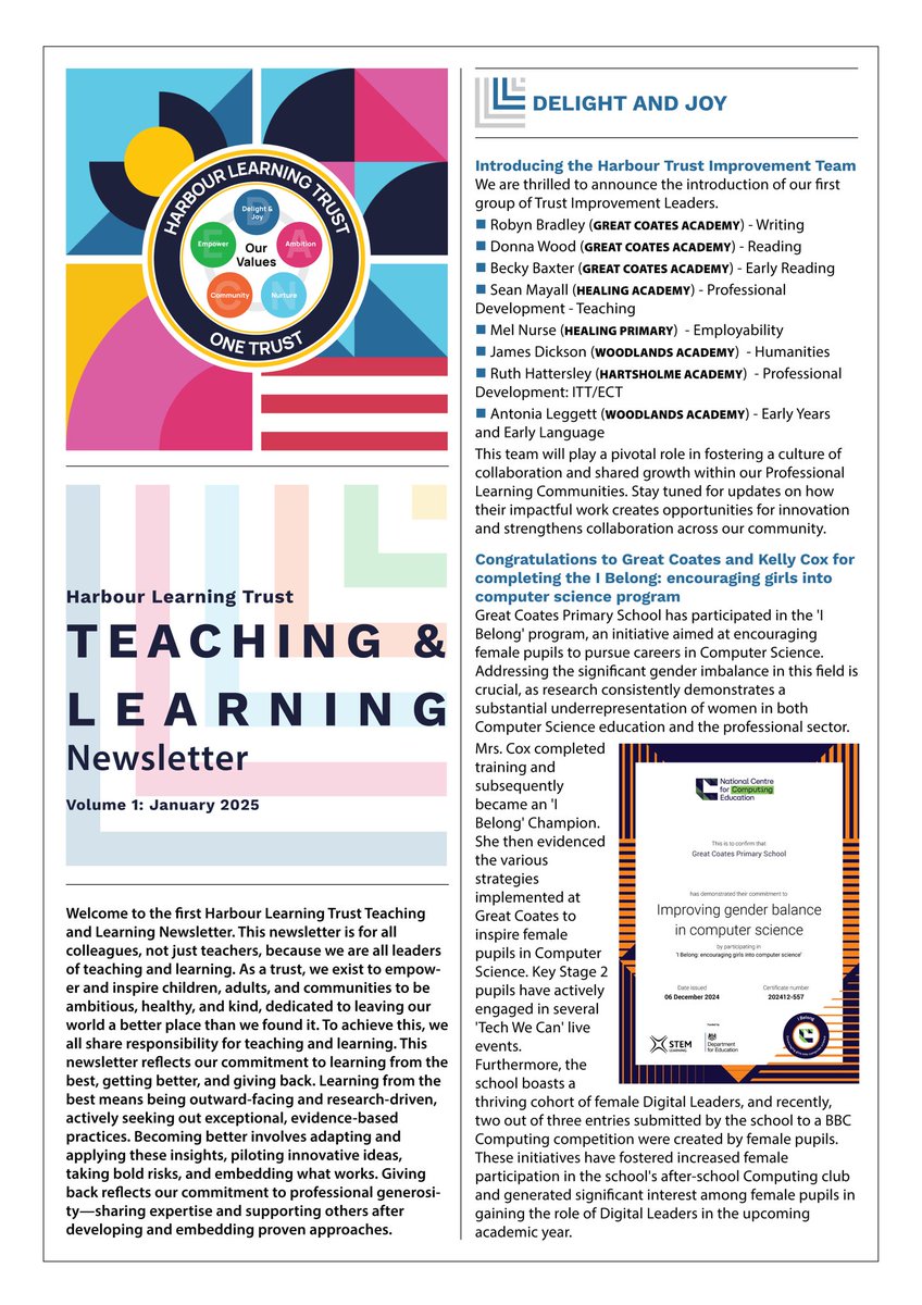 HLT_TrustImp's tweet image. Our first teaching and learning newsletter. Have a look - there is some fabulous work happening across our learning community. 

#values #teachingandlearning @stgilesacad @PrimaryGreat @HarbourLearning     #soproud