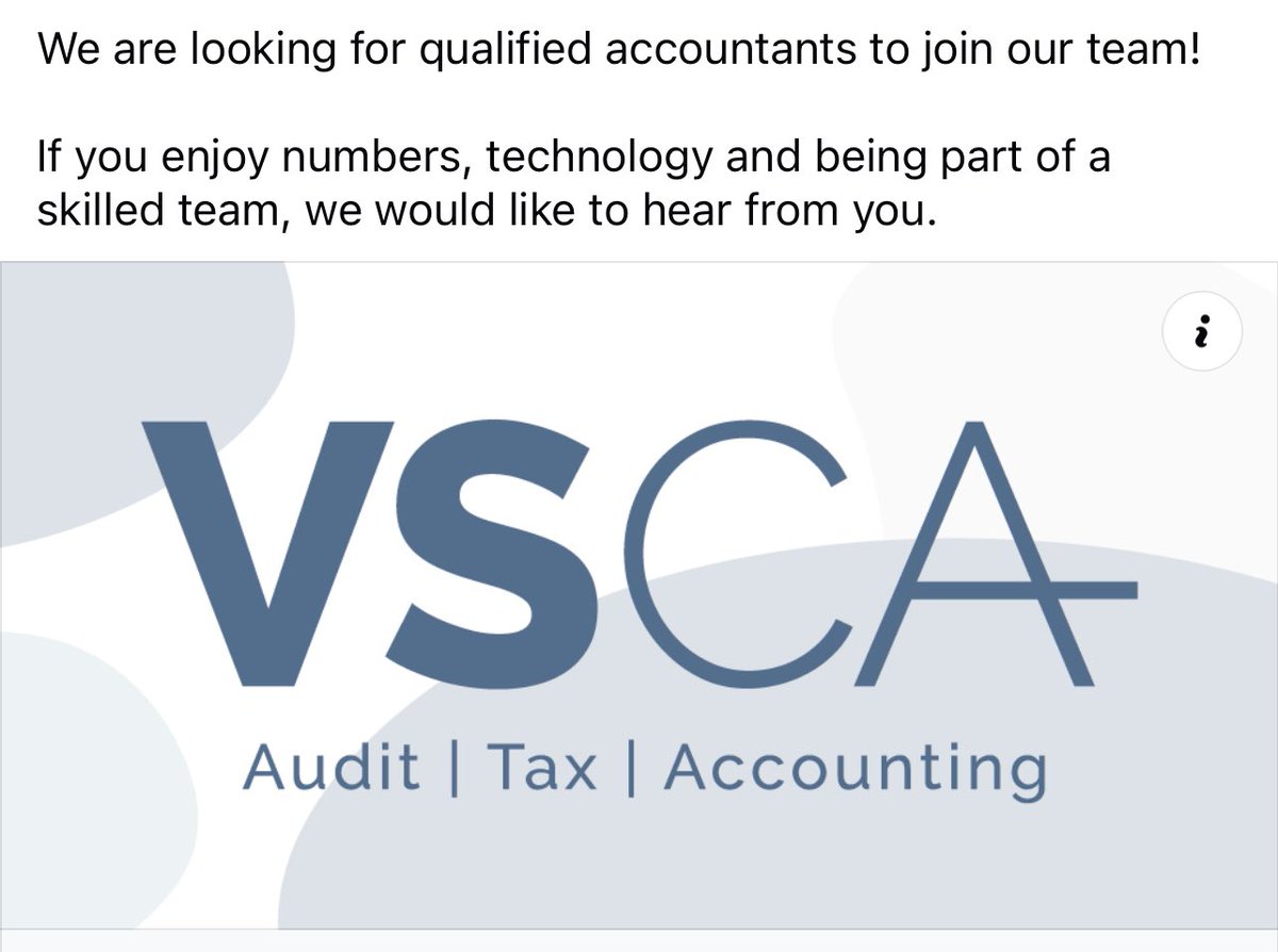 We are hiring!! 

Looking for qualified accountants to join our team. 

More here: vsca.co.za/careers/?fbcli…