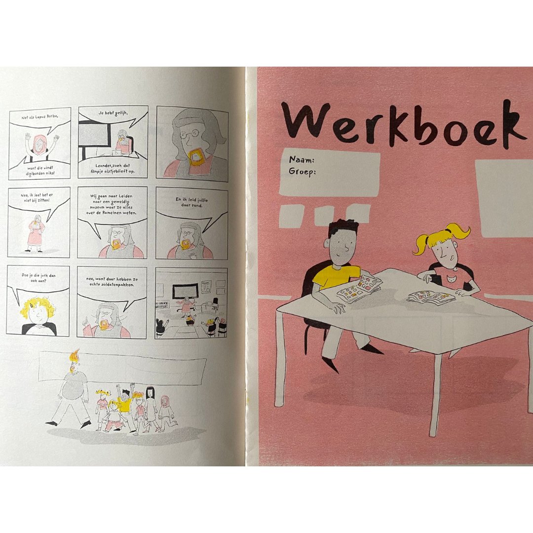 Student Lester van de opleiding Mediavormgeving maakte lesmateriaal middels tekeningen. "Met deze opdracht wil ik laten zien dat stripboeken ook als legitiem lesmateriaal gebruikt kunnen worden. De lesstof kan door de personages interactiever gegeven worden voor leerlingen."