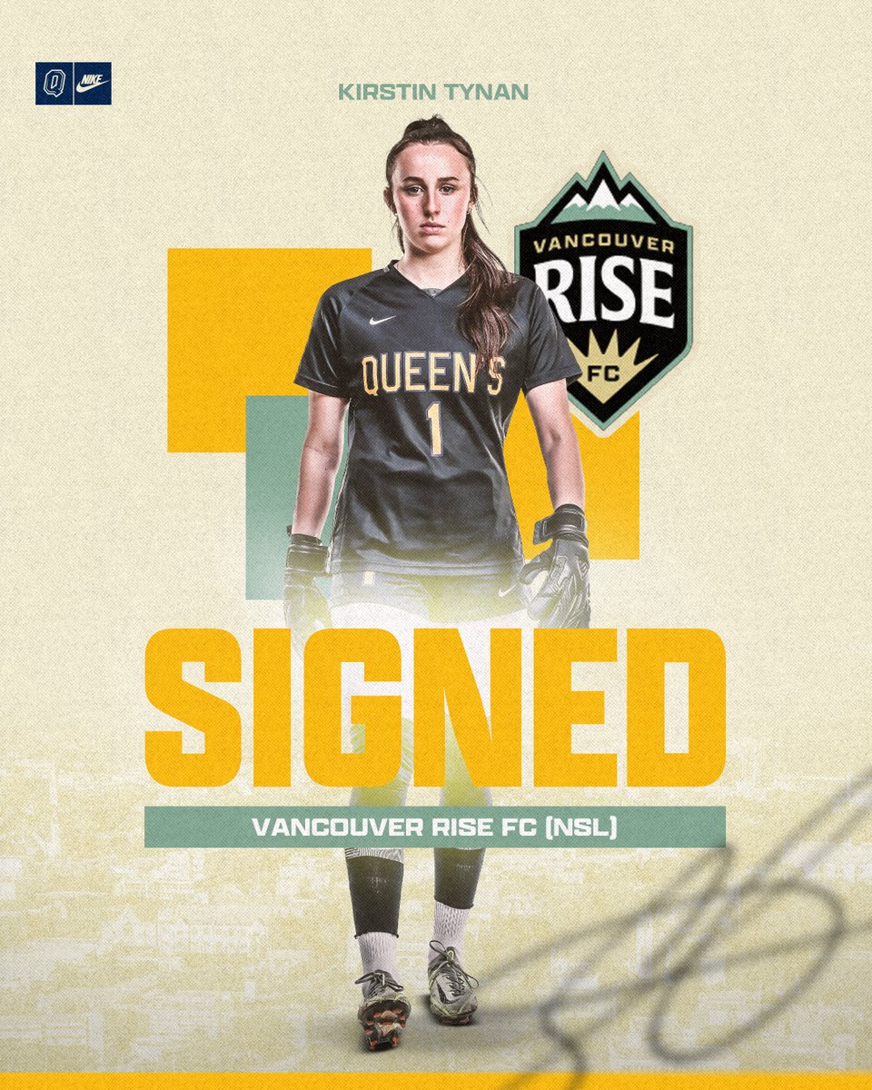 SIGNED ✒️: Congratulations to Kirstin Tynan, who has signed a pro contract with Vancouver Rise FC of the Northern Super League! Tynan is the second Gaels alumna to join the new pro league after Christie Gray signed in Calgary.

🗞️: bit.ly/40roHLj

#ForGold | #ChaGheill