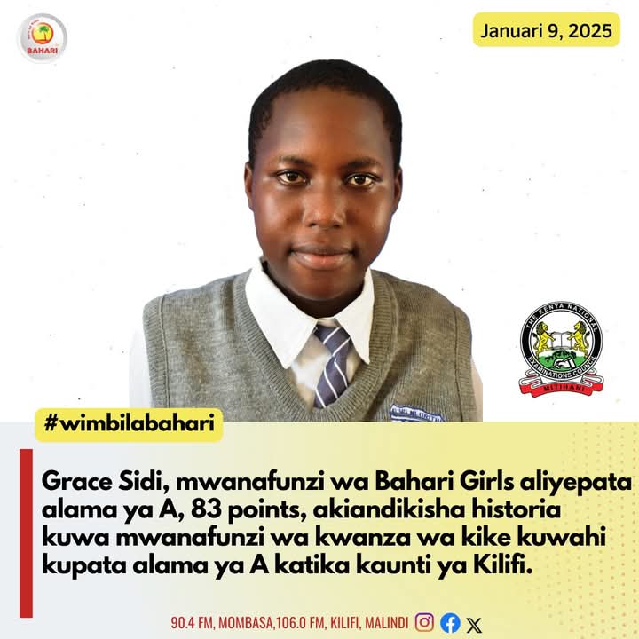 Kilifi county made proud. Congratulations are in order.🎉👏