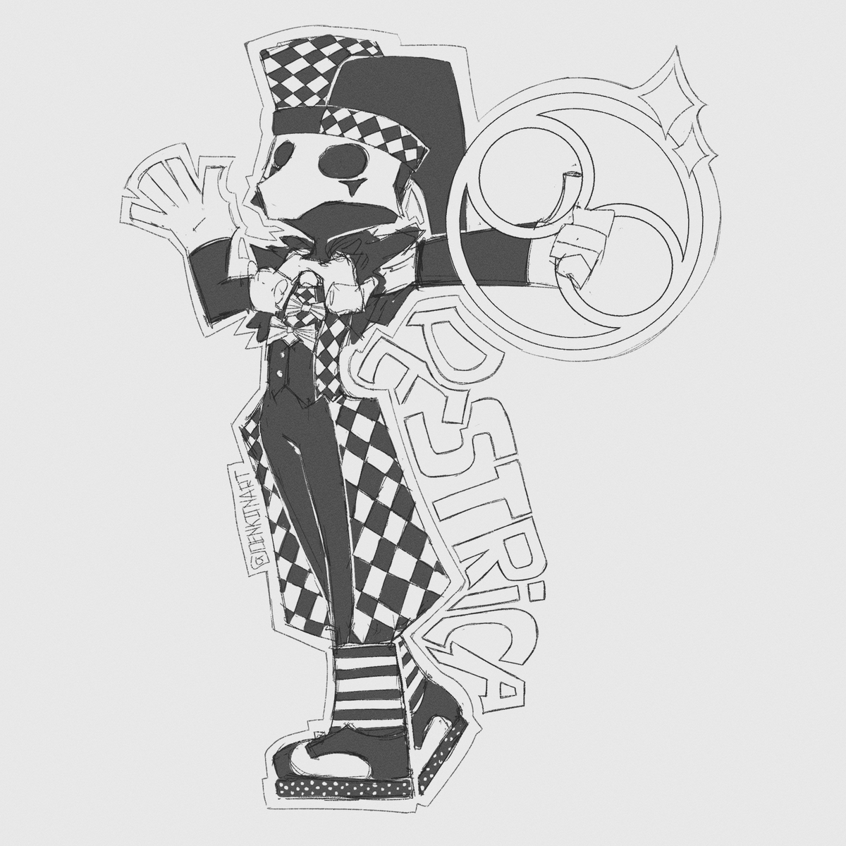 Silly clown fanart for <a href="/PESTRiCA_R/">PESTRiCAの日常</a> 
#イラストリカ