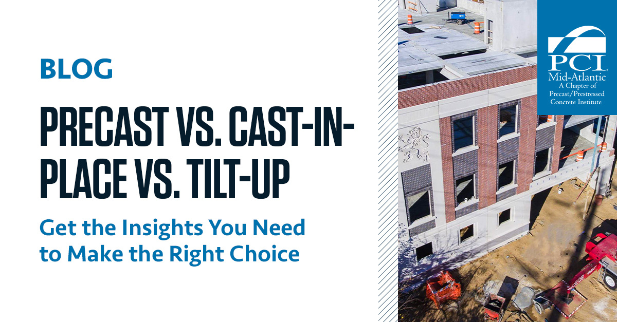 PCIMidAtlantic's tweet photo. 🏗️#Precastconcrete, cast-in-place, or tilt-up—find out which method is right for you in this new blog from @HighConcrete: https://t.co/b9ltb1I4Y4 

#PrecastConcrete #Precast #Architecture #ConstructionInnovation #howprecastbuilds https://t.co/L24d9PI2de