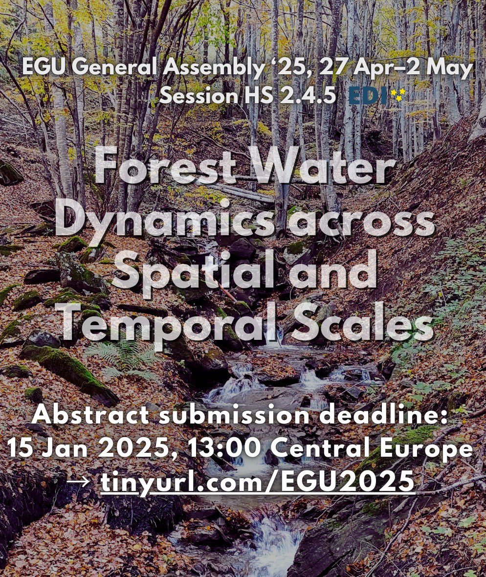 Noemi Vergopolan (@nvergopolan) on Twitter photo 📢 Join us for the Forest and Water dynamics session at #EGU25!
📅 Abstracts are due by Jan 15:
tinyurl.com/EGU2025
I'll be giving a talk on
Improving Forest Realism in ESMs through Satellite Observations
🛰️🌳🌐
w <a href="/RodolfoNobrega/">Rodolfo Nóbrega | @rodolfonobrega.bsky.social</a> <a href="/pennalp/">Daniele Penna</a> and others 📢 Join us for the Forest and Water dynamics session at #EGU25!
📅 Abstracts are due by Jan 15:
tinyurl.com/EGU2025
I'll be giving a talk on
Improving Forest Realism in ESMs through Satellite Observations
🛰️🌳🌐
w <a href="/RodolfoNobrega/">Rodolfo Nóbrega | @rodolfonobrega.bsky.social</a> <a href="/pennalp/">Daniele Penna</a> and others