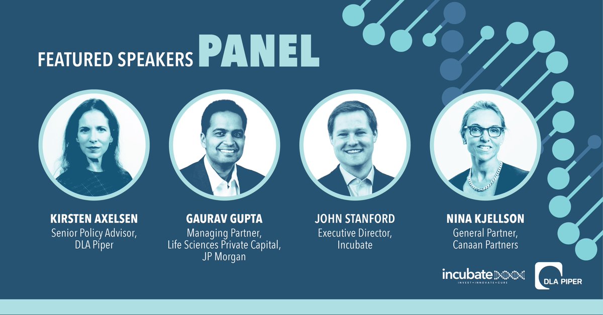 INCUBATE (@incub8coalition) on Twitter photo Join Incubate and <a href="/DLA_Piper/">DLA Piper</a> during #JPM2025 for a #biopharma and #healthpolicy panel featuring <a href="/nkjellson/">Nina Kjellson</a>, <a href="/kjacny/">Kirsten Axelsen (she/her)</a>, <a href="/johnbstanford/">John Stanford</a>, and Gaurav Gupta. RSVP here: eventbrite.com/e/the-outlook-… Join Incubate and <a href="/DLA_Piper/">DLA Piper</a> during #JPM2025 for a #biopharma and #healthpolicy panel featuring <a href="/nkjellson/">Nina Kjellson</a>, <a href="/kjacny/">Kirsten Axelsen (she/her)</a>, <a href="/johnbstanford/">John Stanford</a>, and Gaurav Gupta. RSVP here: eventbrite.com/e/the-outlook-…
