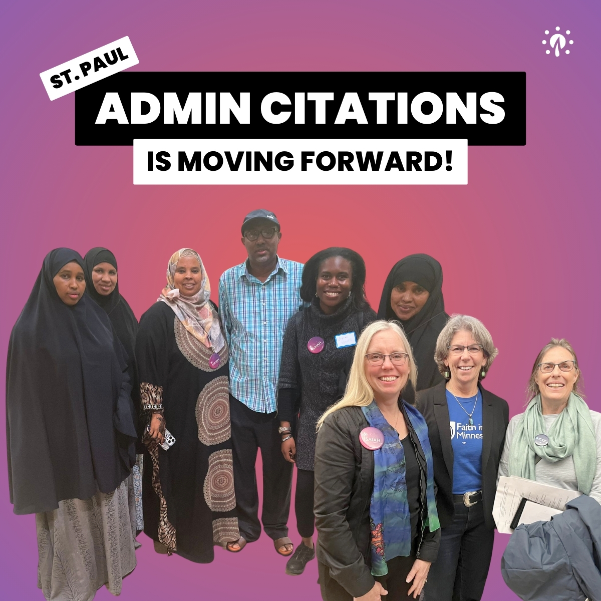 👏🏿👏🏾👏🏻 St. Paul ISAIAH leaders across race, age, and neighborhood are excited that we are one step closer to passing admin citations in our city. Let's win non-criminal avenues for enforcing city ordinances and reaching resolutions for renters, workers, and residents faster!