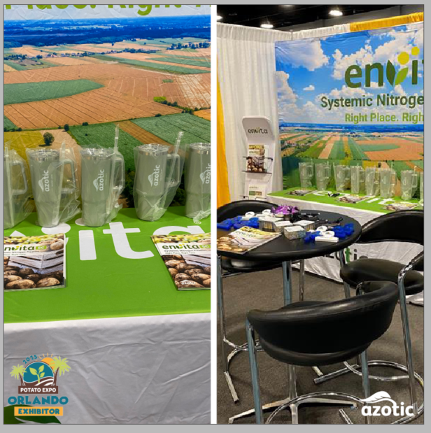 It's great to be back at the @potatoexpo! Visit  us at Booth 1020.
 #PotatoExpo #meetandpotatoes #azotic #envita